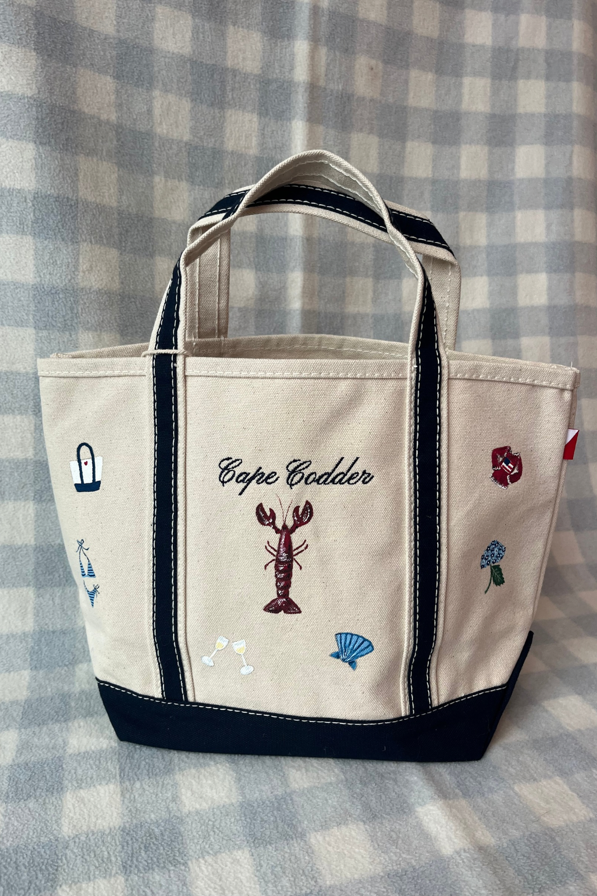 Cape Codder Icons Embroidered & Hand Painted Tote