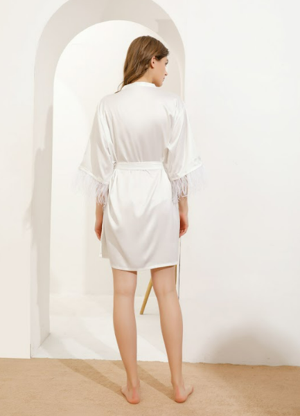 Feather Robe, Bridesmaid Robe, Bridal Robe, Bridal Gifts