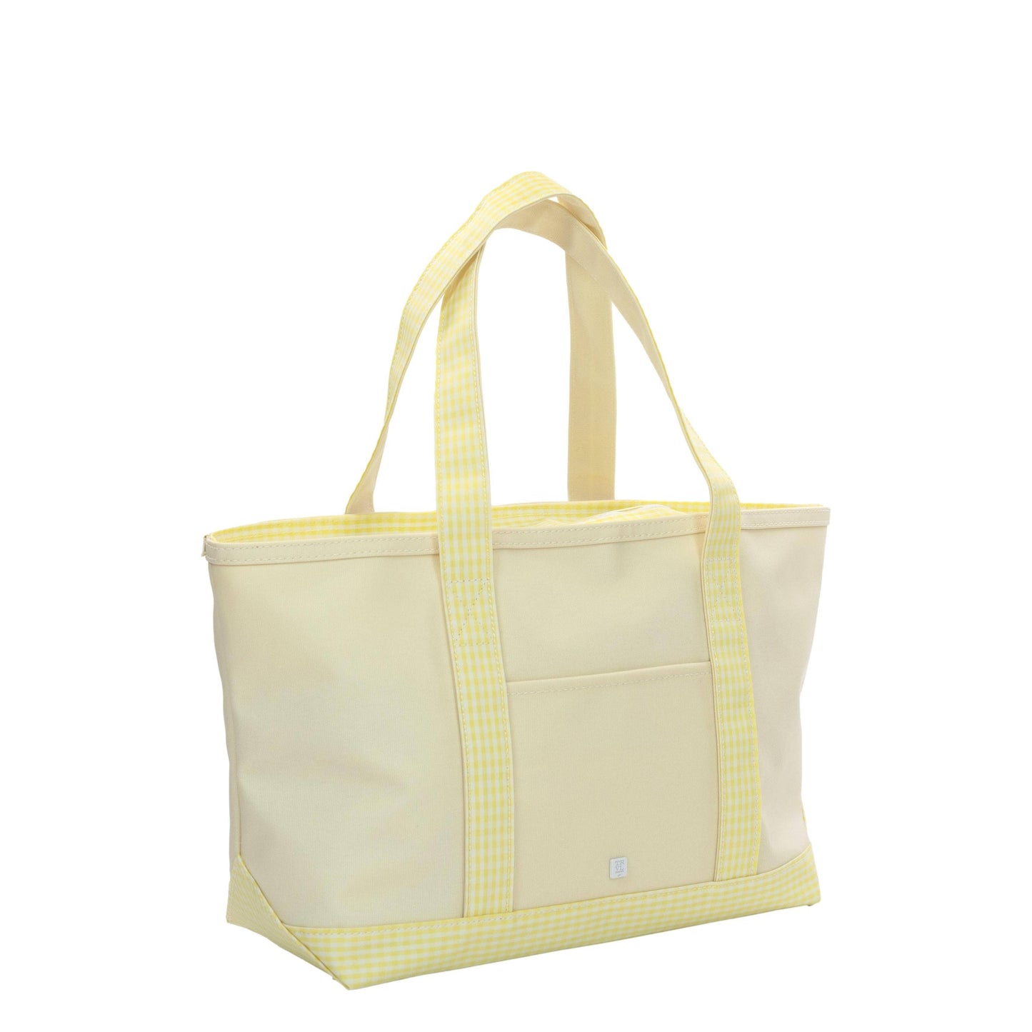 Coated Canvas Medium Tote - Yellow Gingham