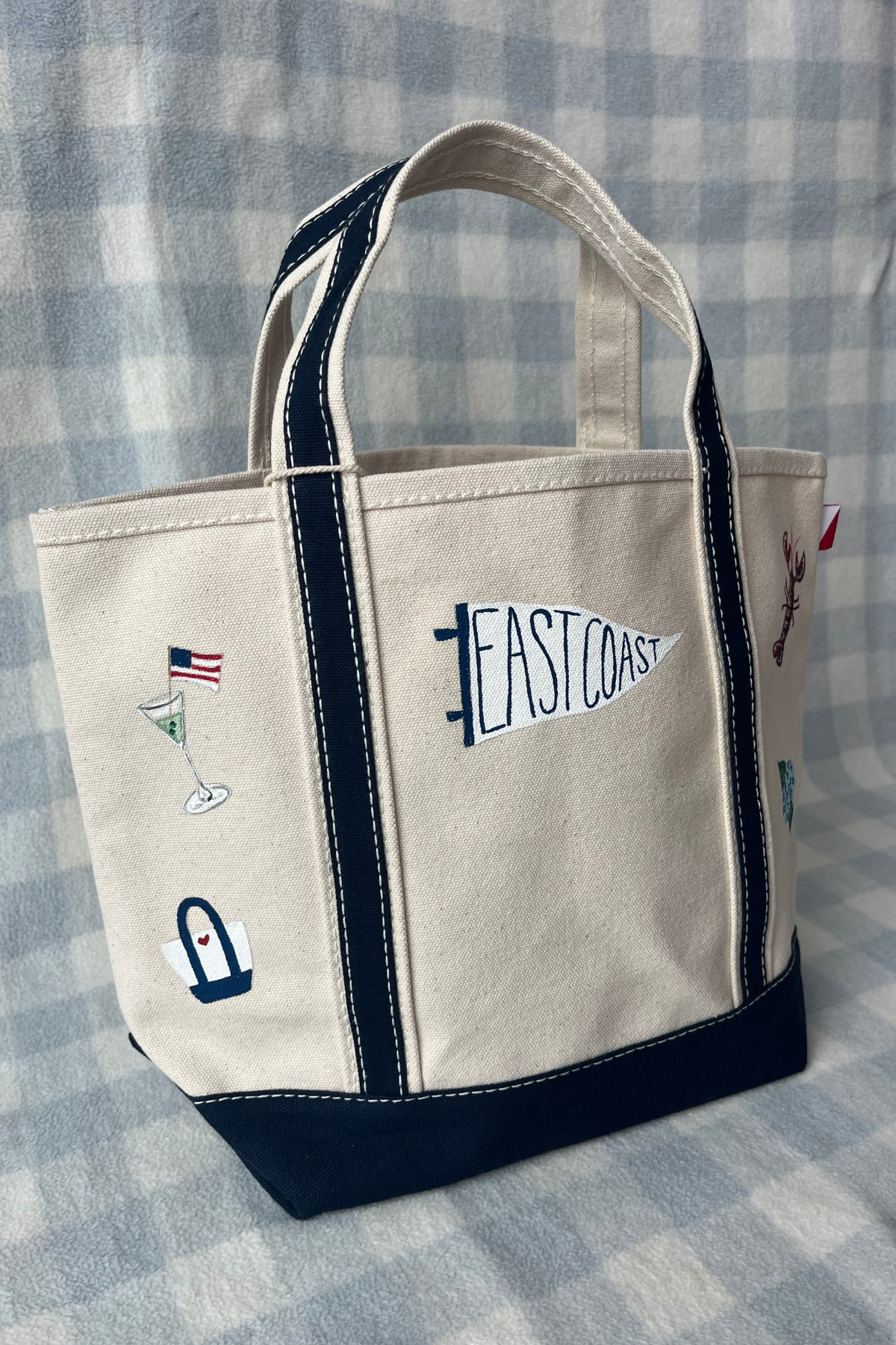 East Coast Pennant Hand Painted Tote