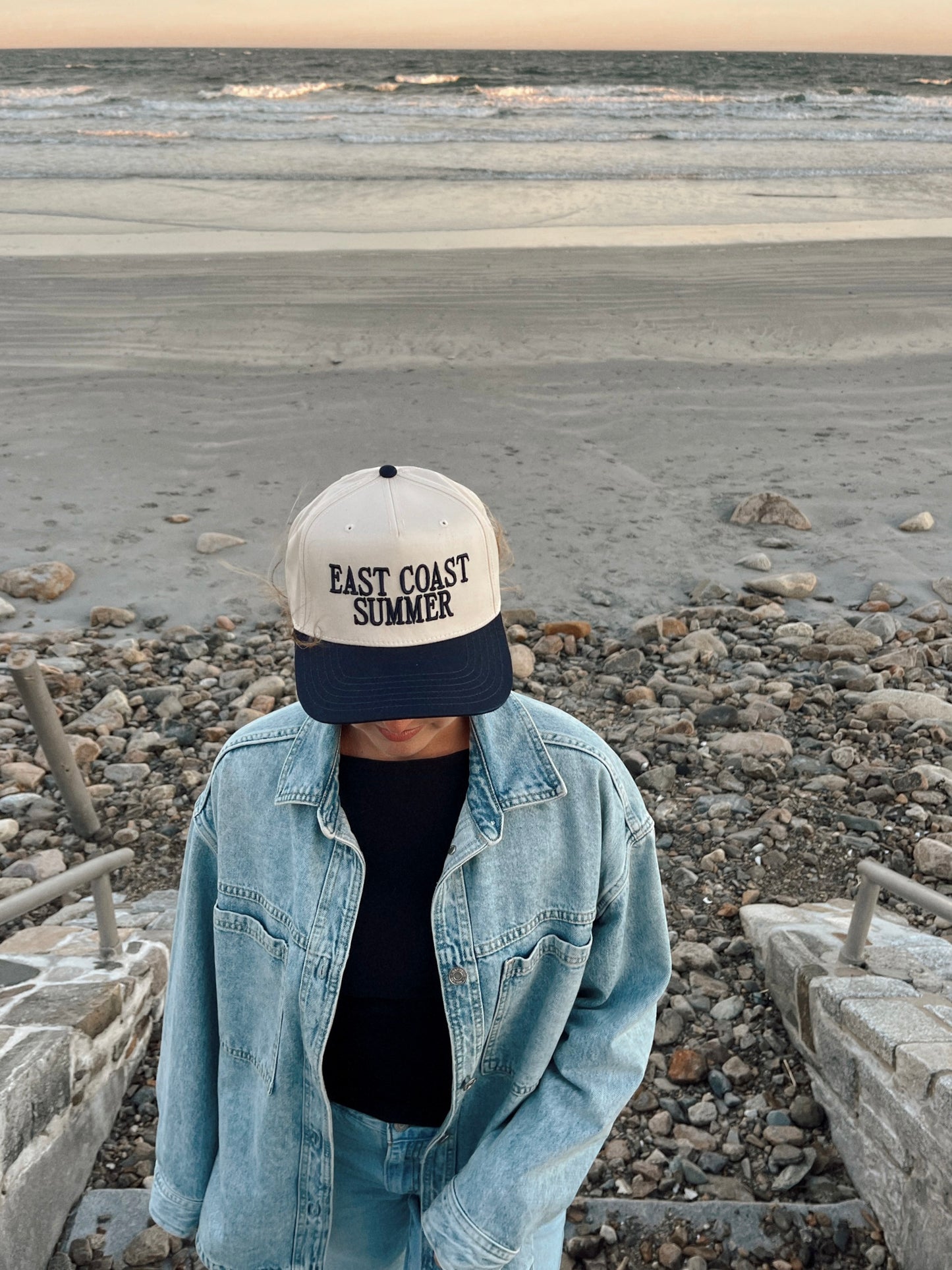 East Coast Summer Puff Embroidered Trucker