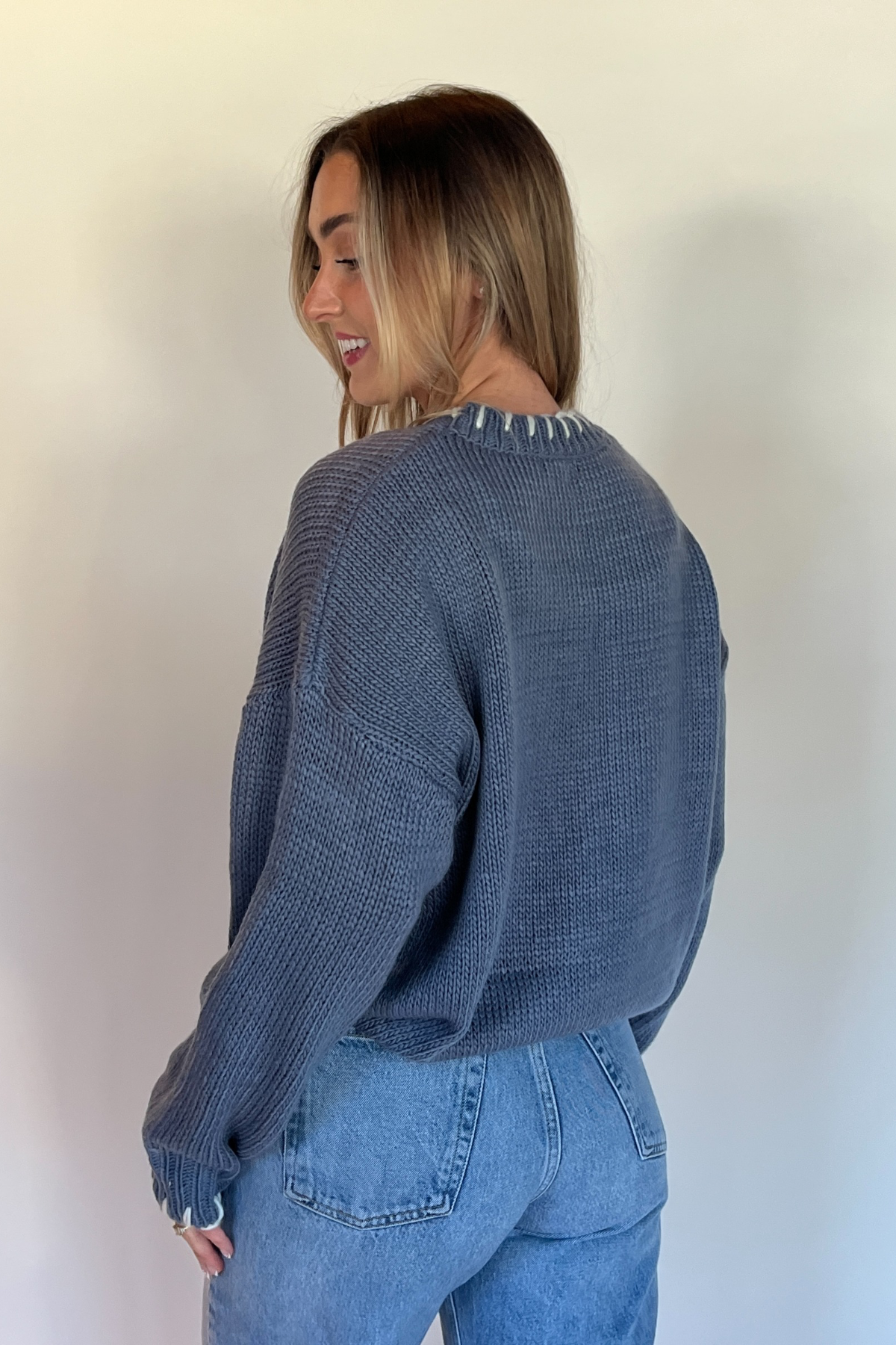 Sally Sells Seashells Knit - Vintage Blue