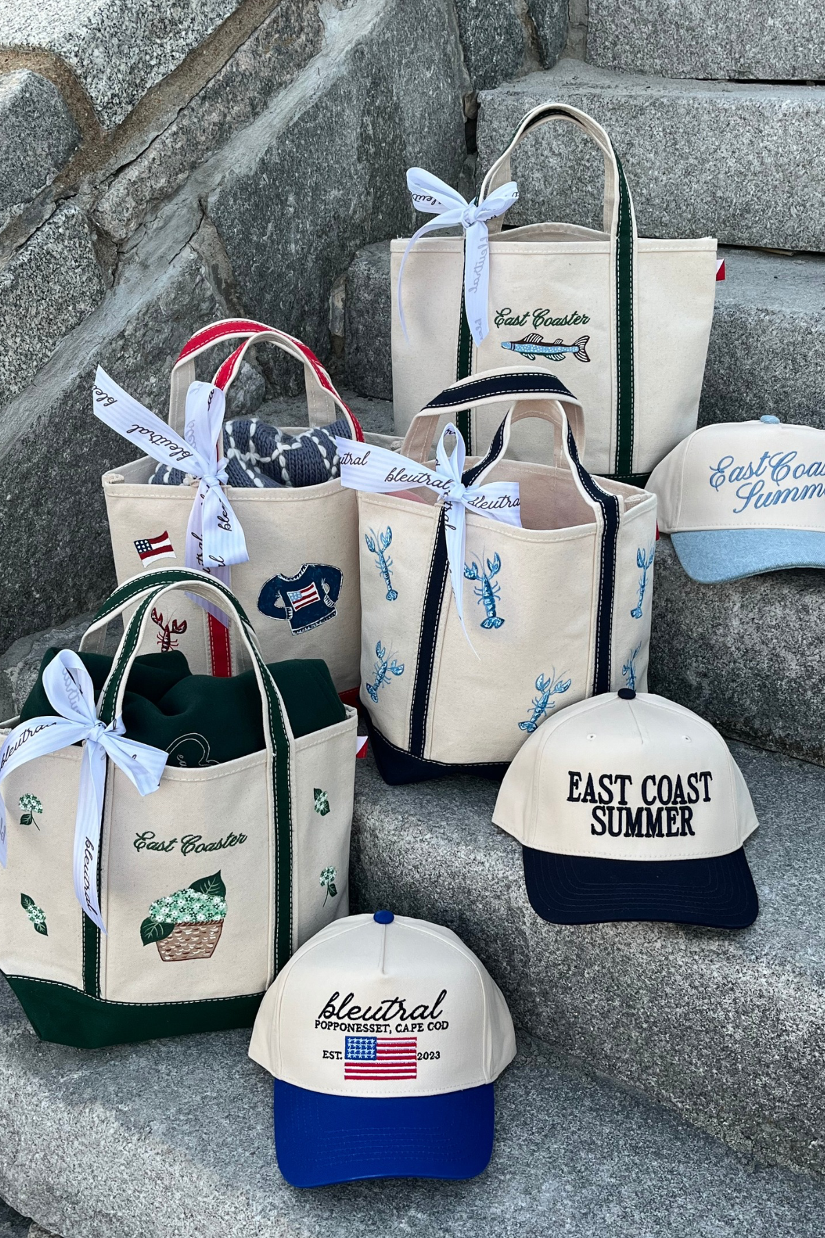 American Summer Hand Painted Tote