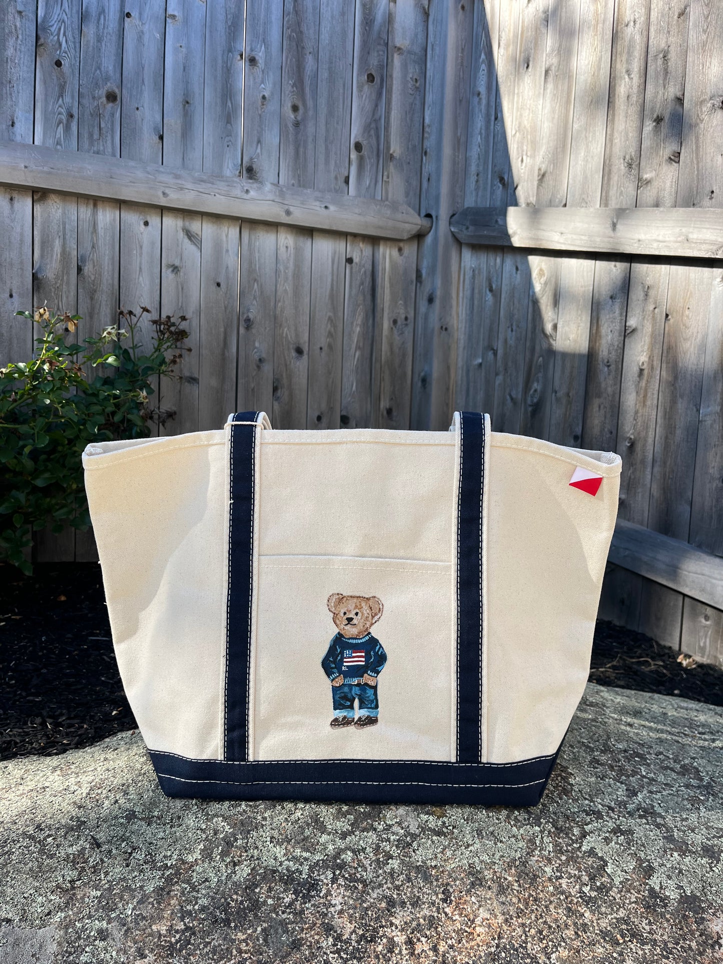 Polo Bear Hand Painted Shore Bag (Large)