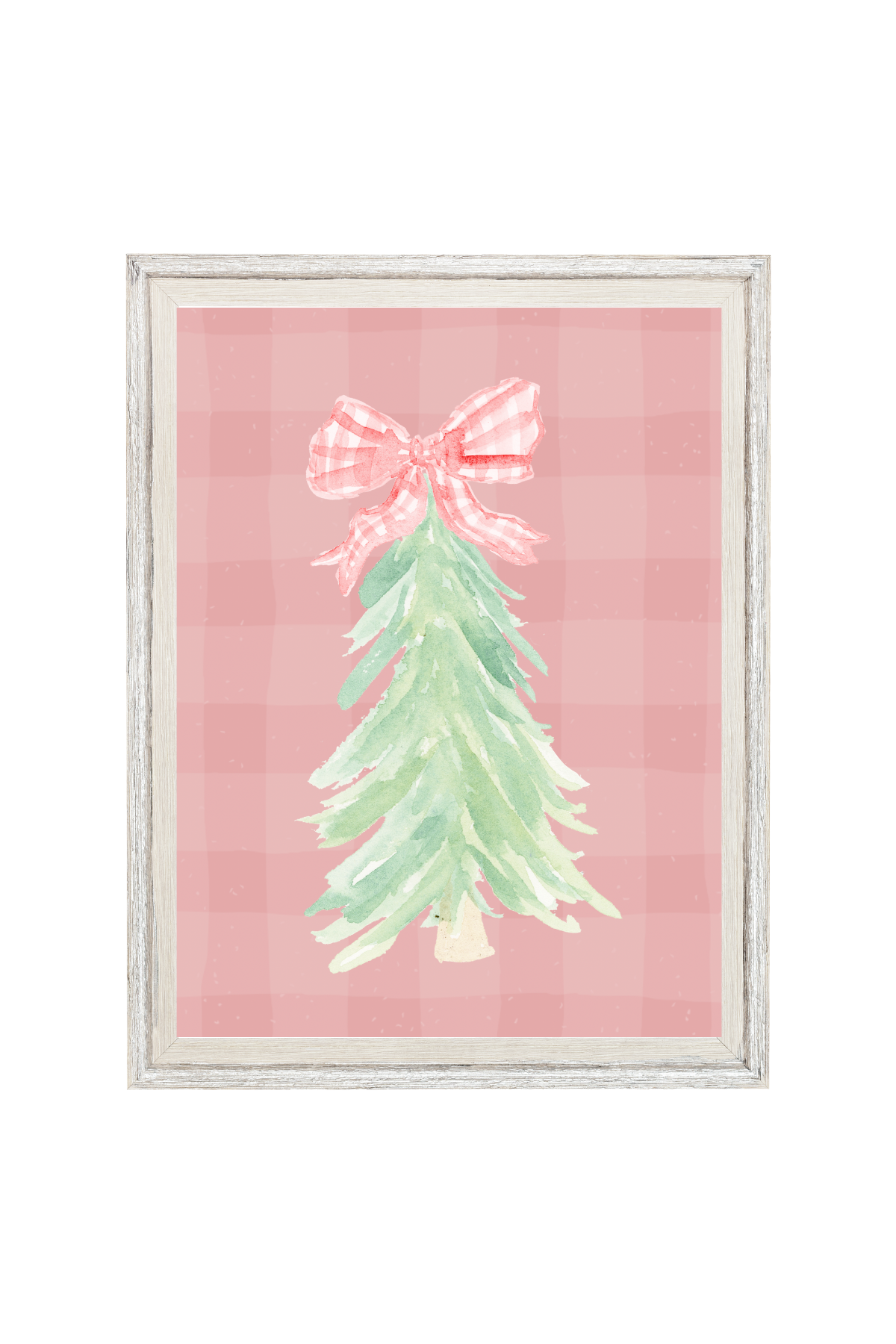 Red Gingham Tree 8x10 Print