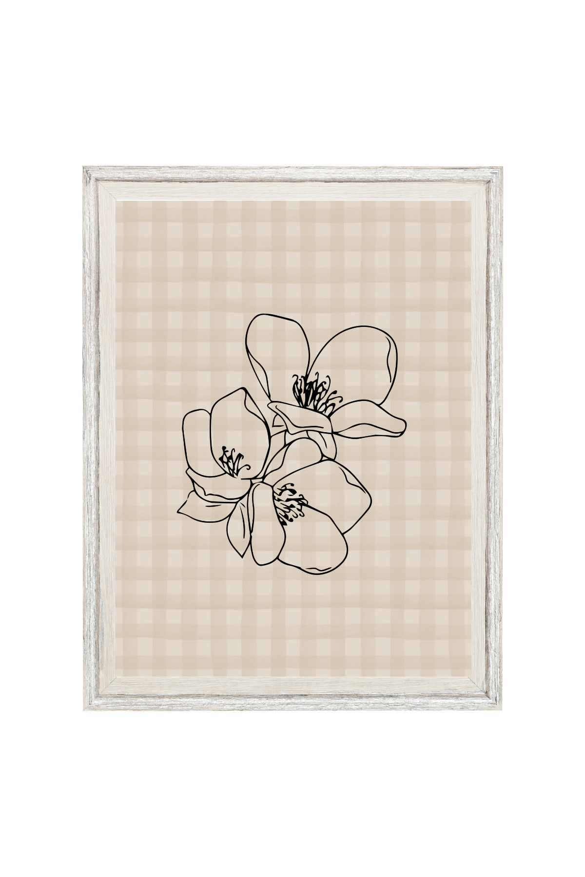 Gingham Floral 8x10 Print