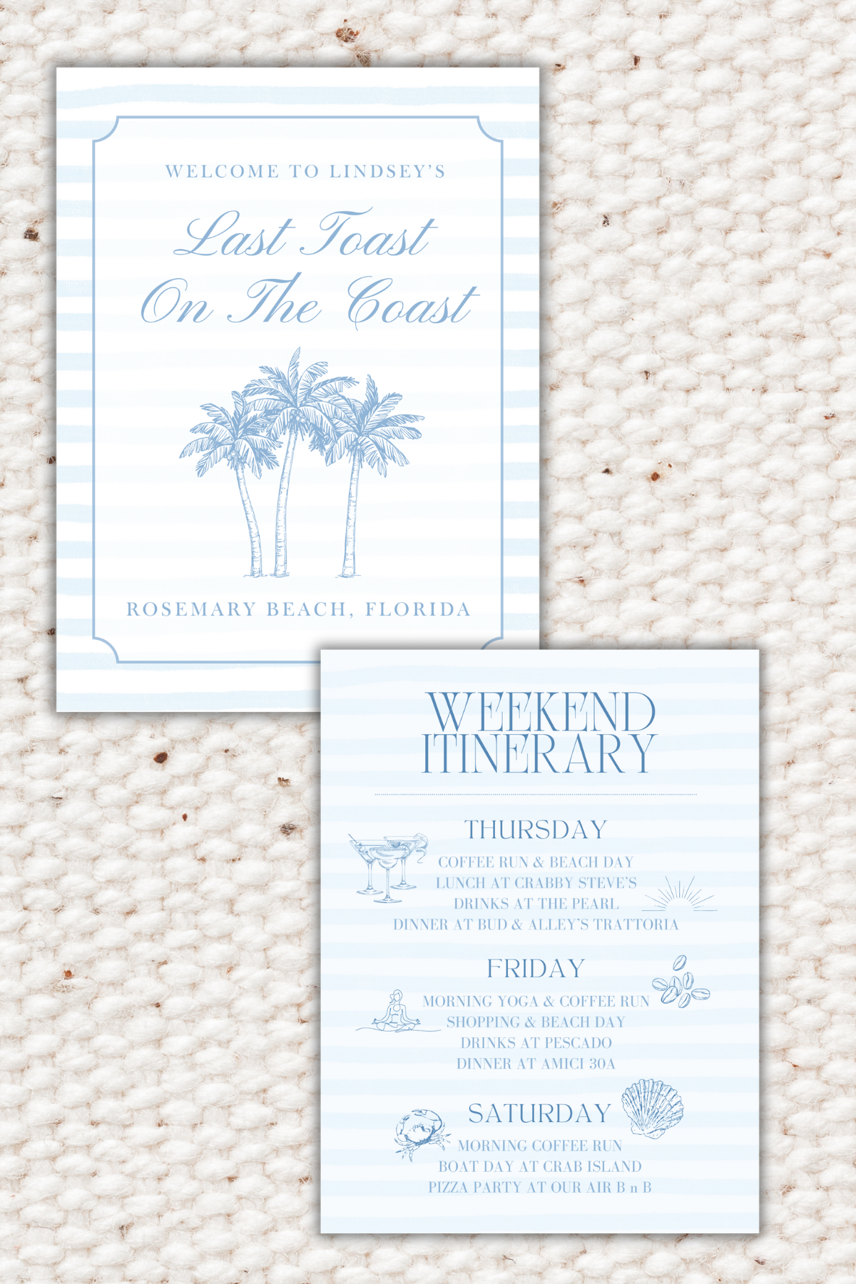 Last Toast On The Coast Template: DIGITAL DOWNLOAD