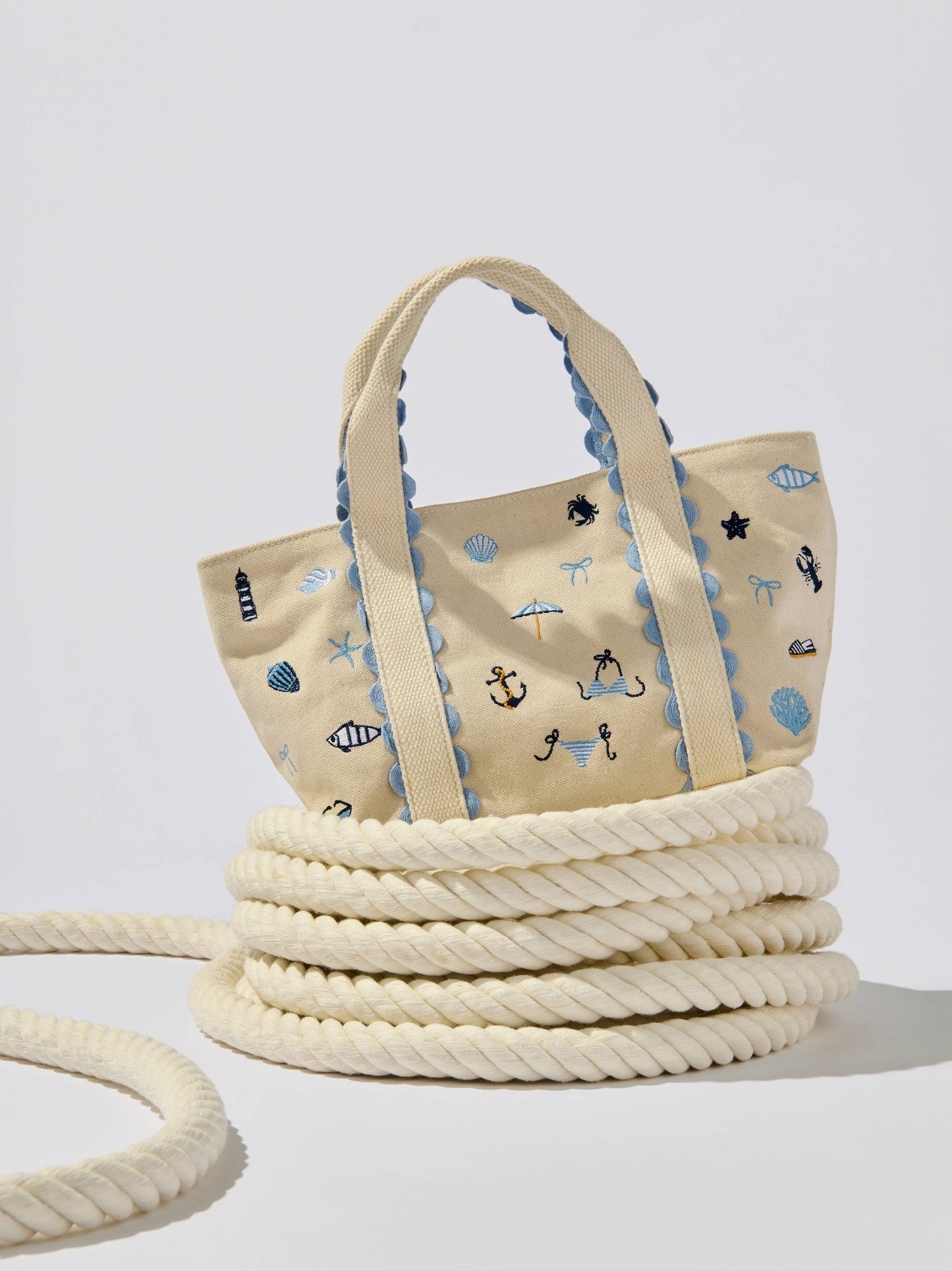 Coastal Icons Embroidered Mini Tote