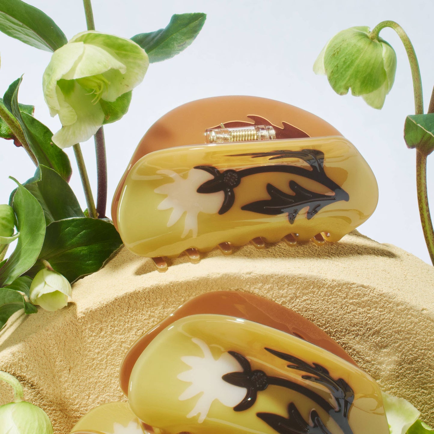 Fall Rosehip Flower Claw Clip