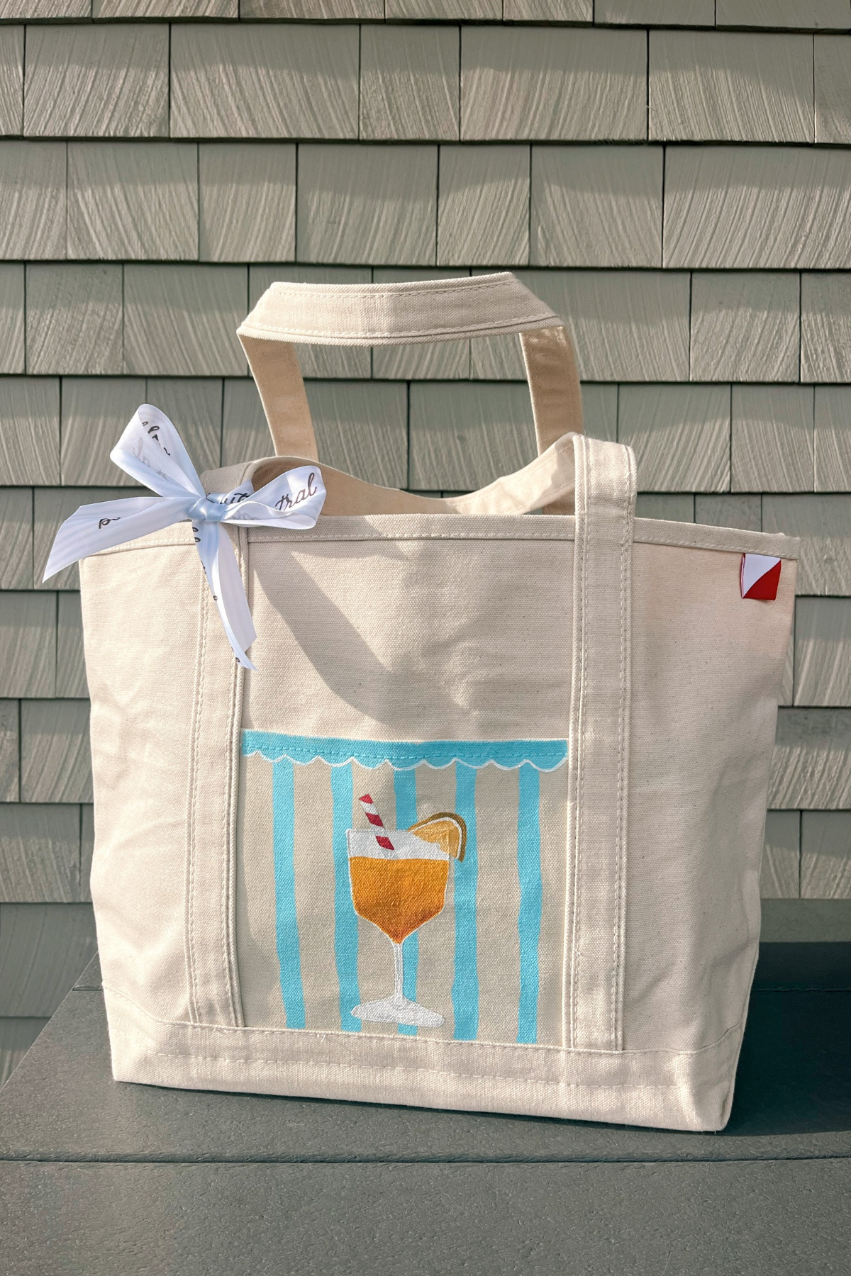 Spritz Season Large Hand Painted Tote