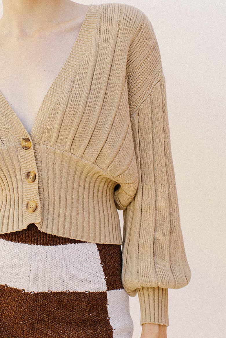 Ribbed Knit Cardigan
