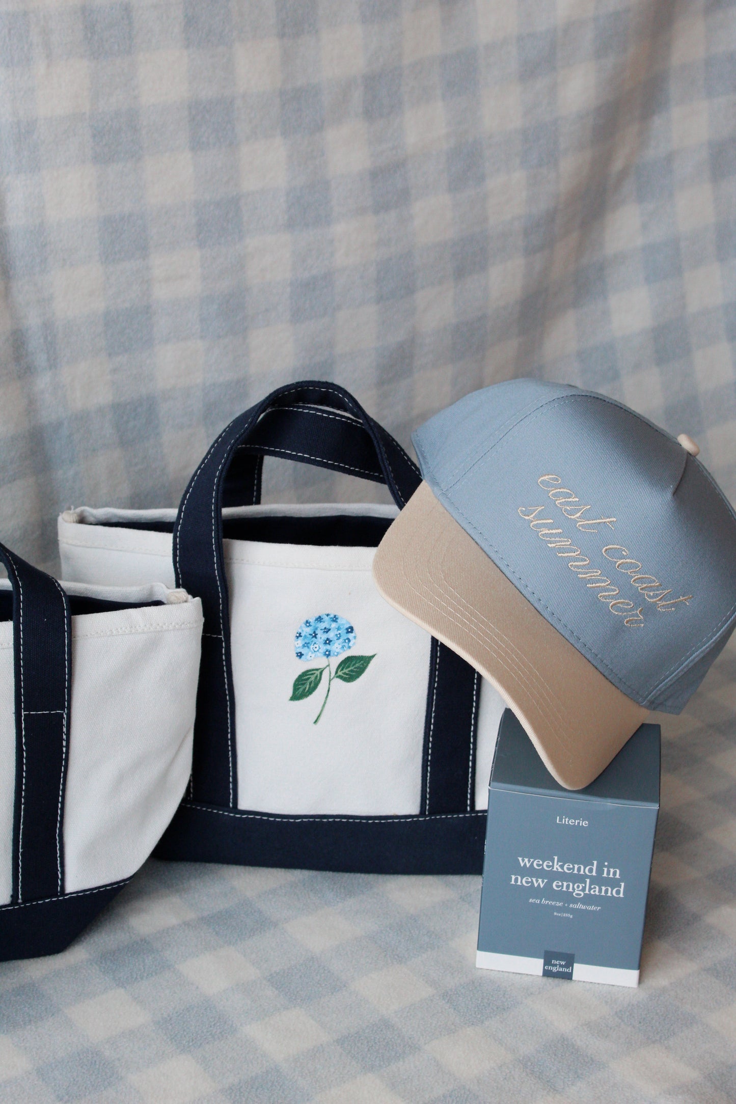 Hand Painted Hydrangea Mini Totes