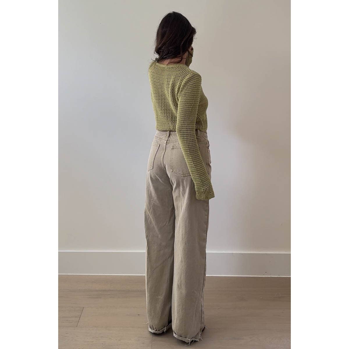 Seagrass Knit Cropped Cardigan