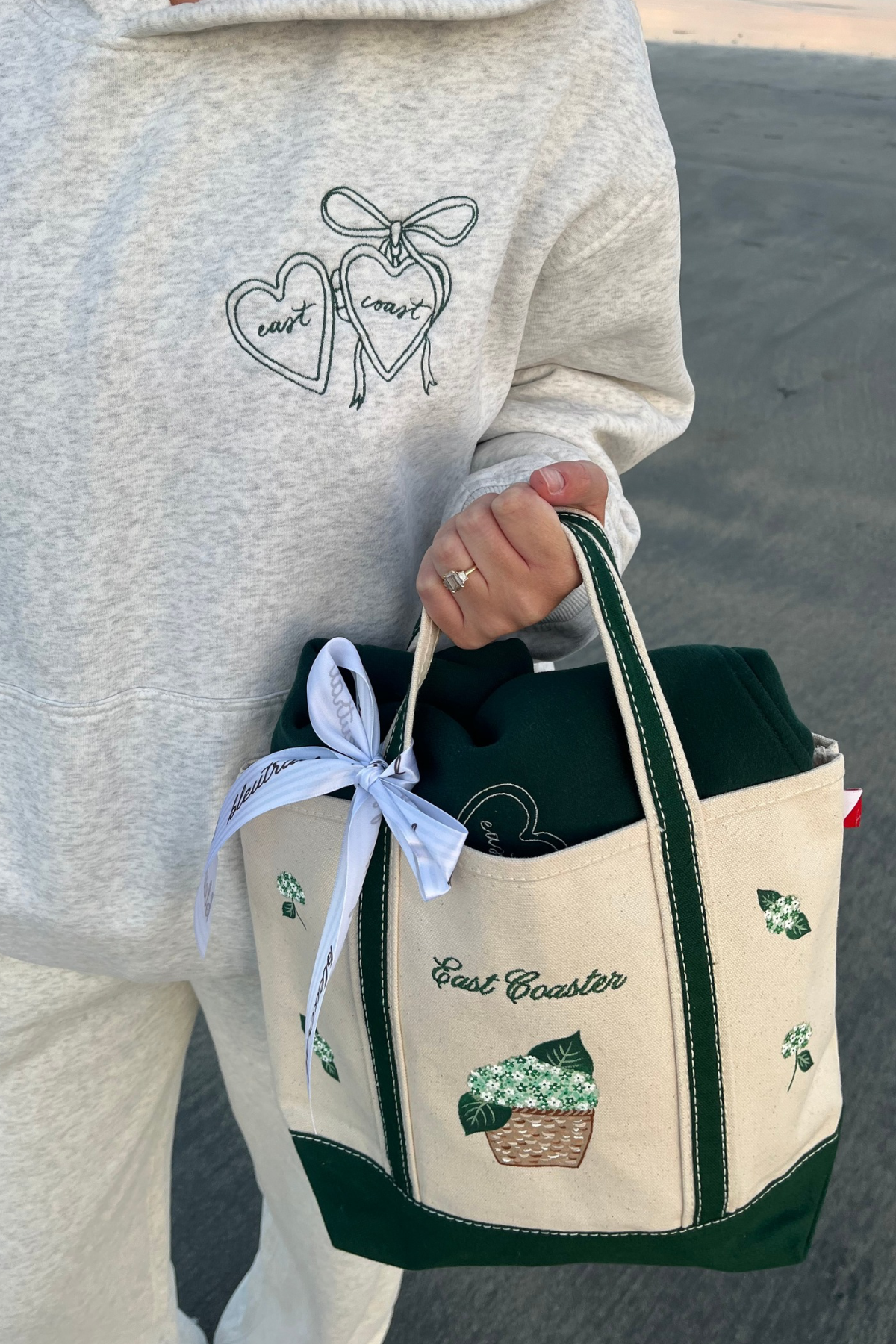East Coaster Green Hydrangea Tote