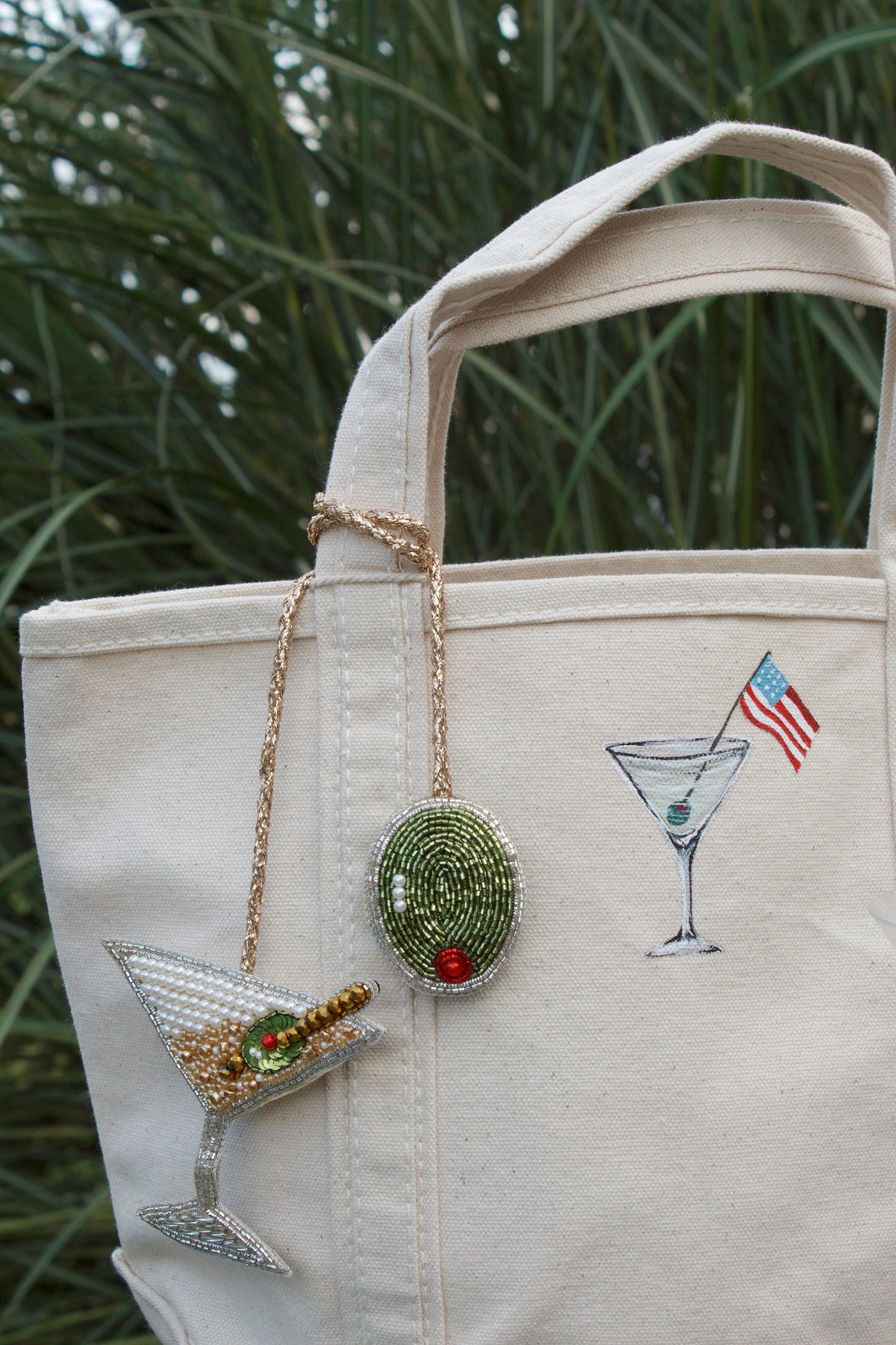 Martini Original Hand Painted Tote Bag