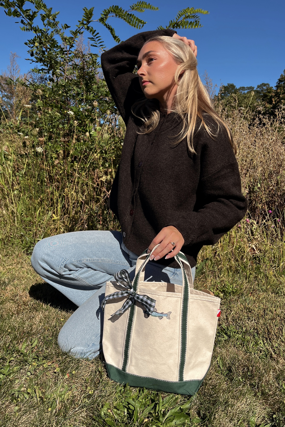 Fisherman Original Hand Painted Shore Bag