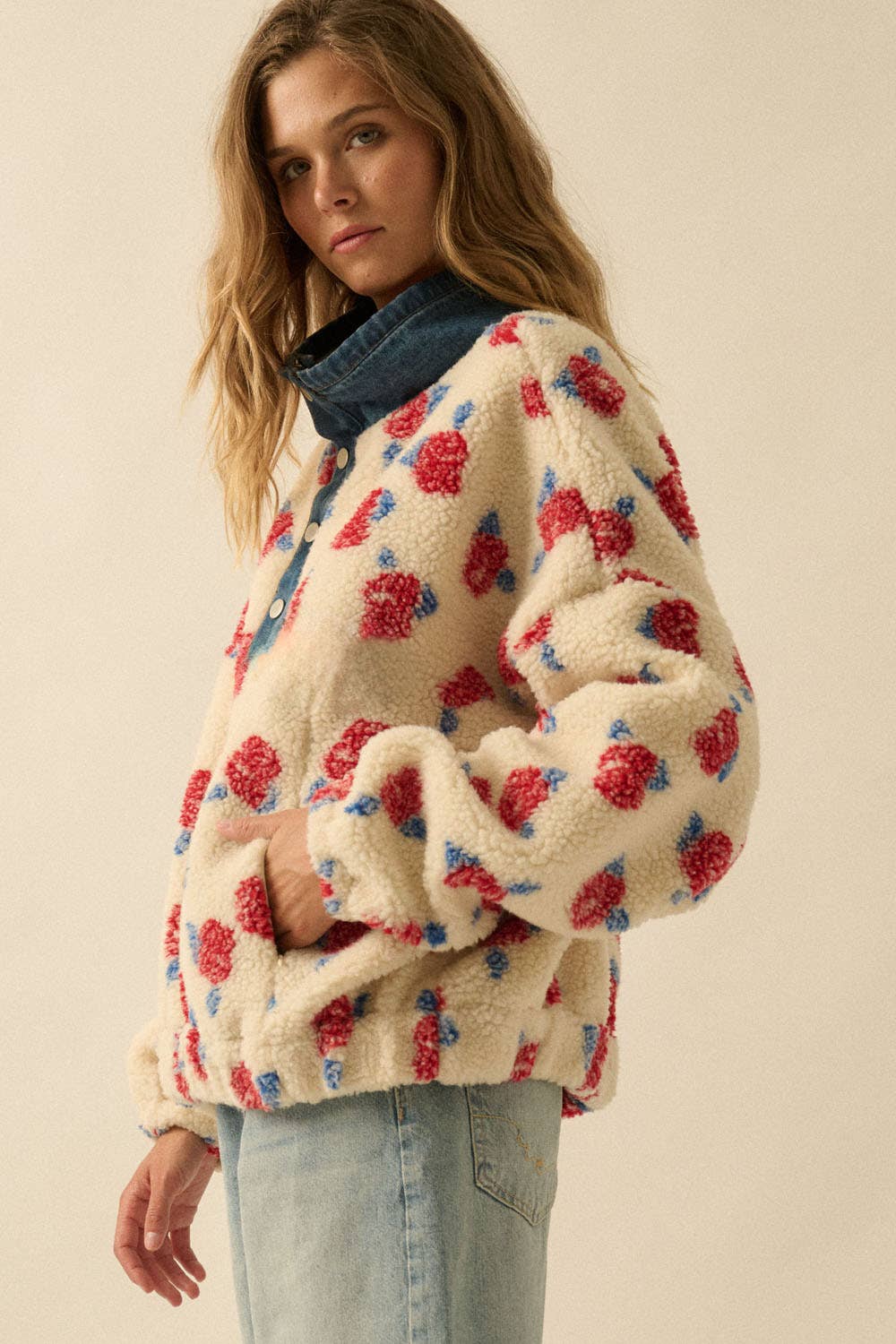 Nights at Nubble Denim Sherpa