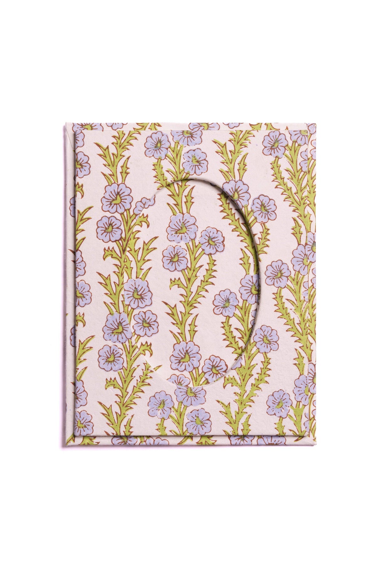 Blue Forget-Me-Not Picture Frame with Oval Opening, 4x6