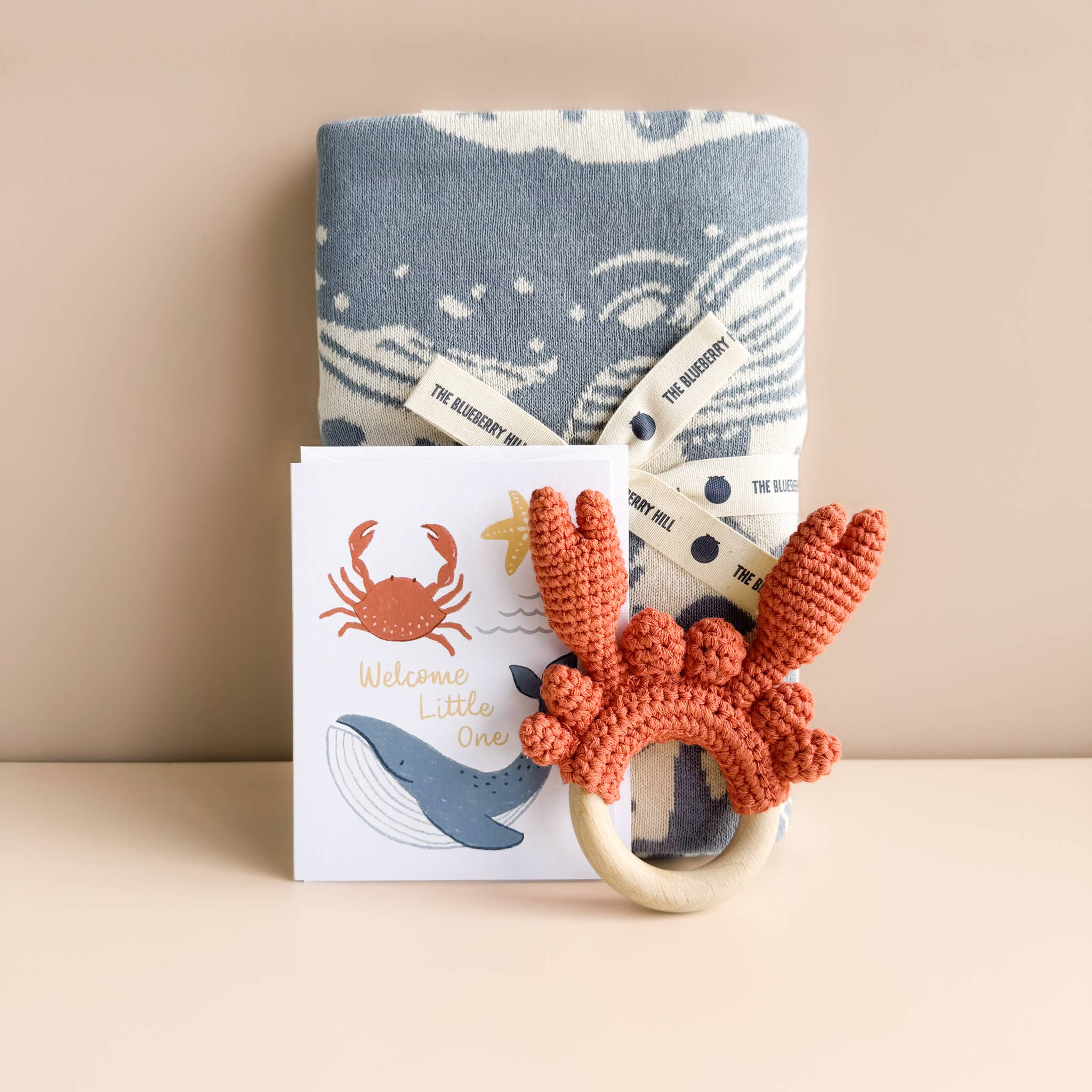 Teether Crab Crocheted Cotton