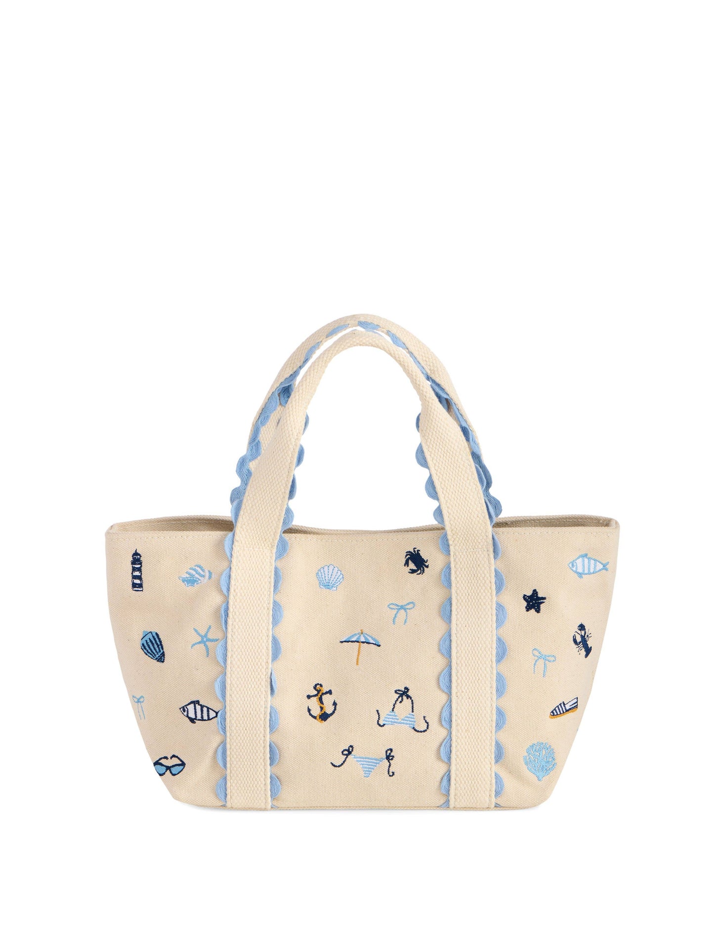 Coastal Icons Embroidered Mini Tote