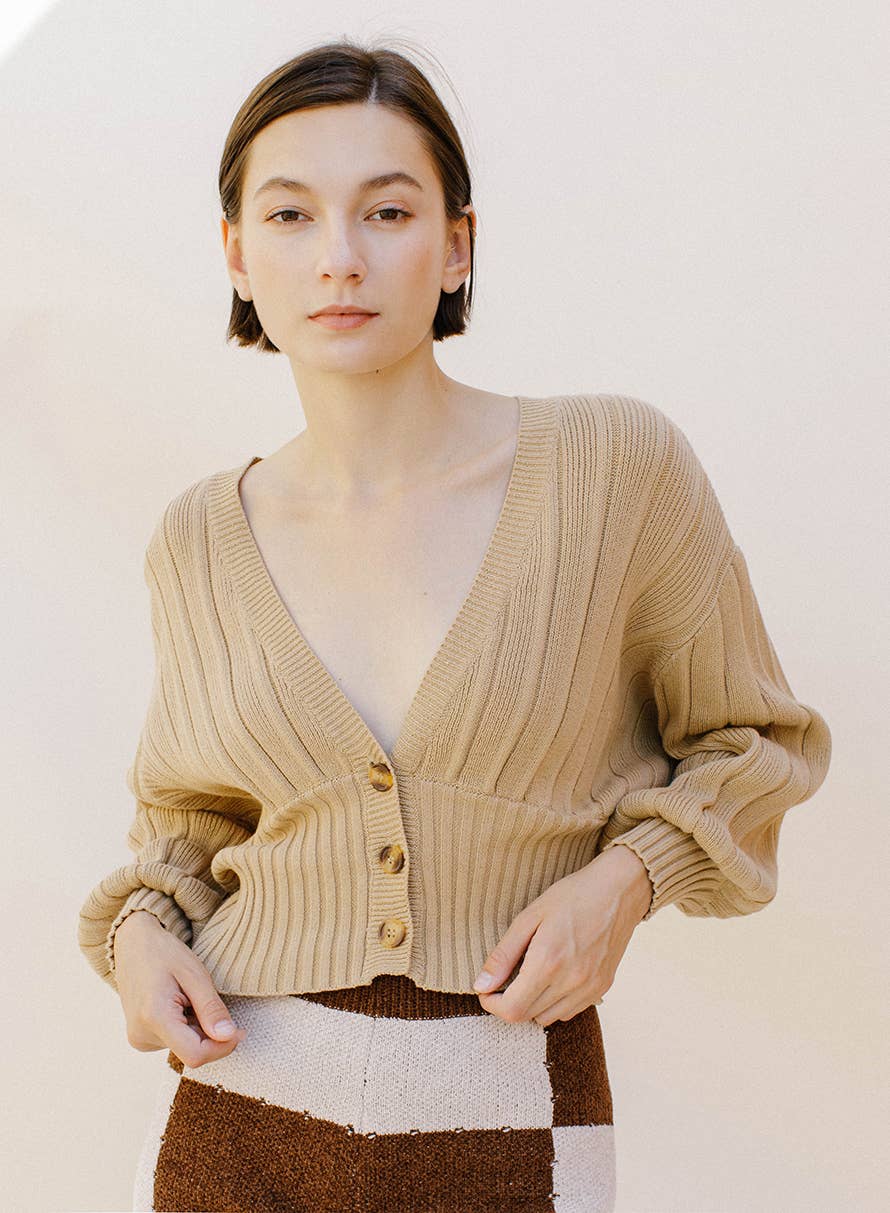 Ribbed Knit Cardigan