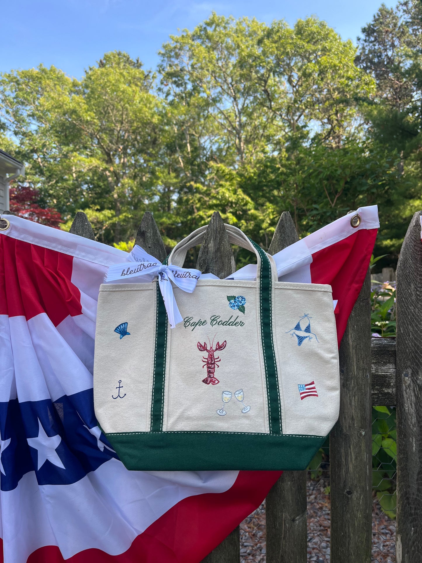 Cape Codder Embroidered & Hand Painted Shore Bag