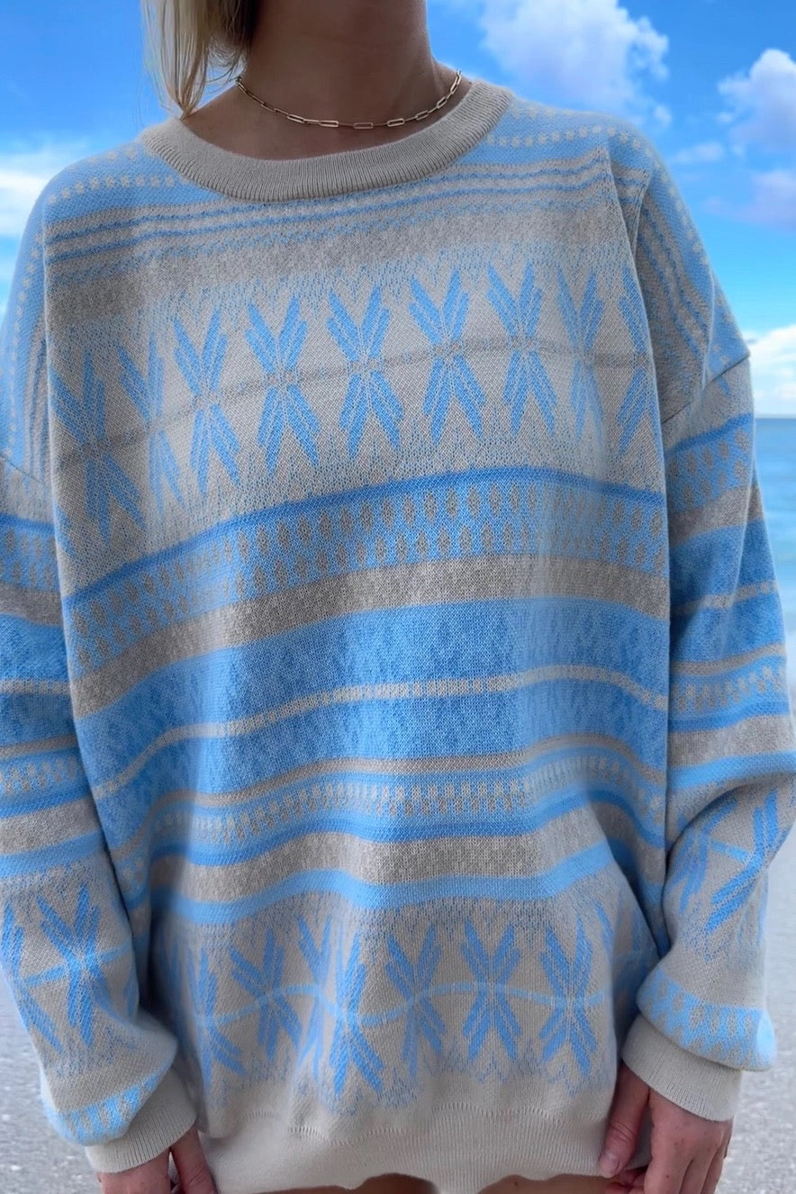 Blue deals snowflake sweater