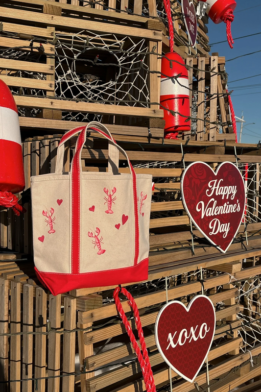 Lobstah Love Hand Painted Tote Bag