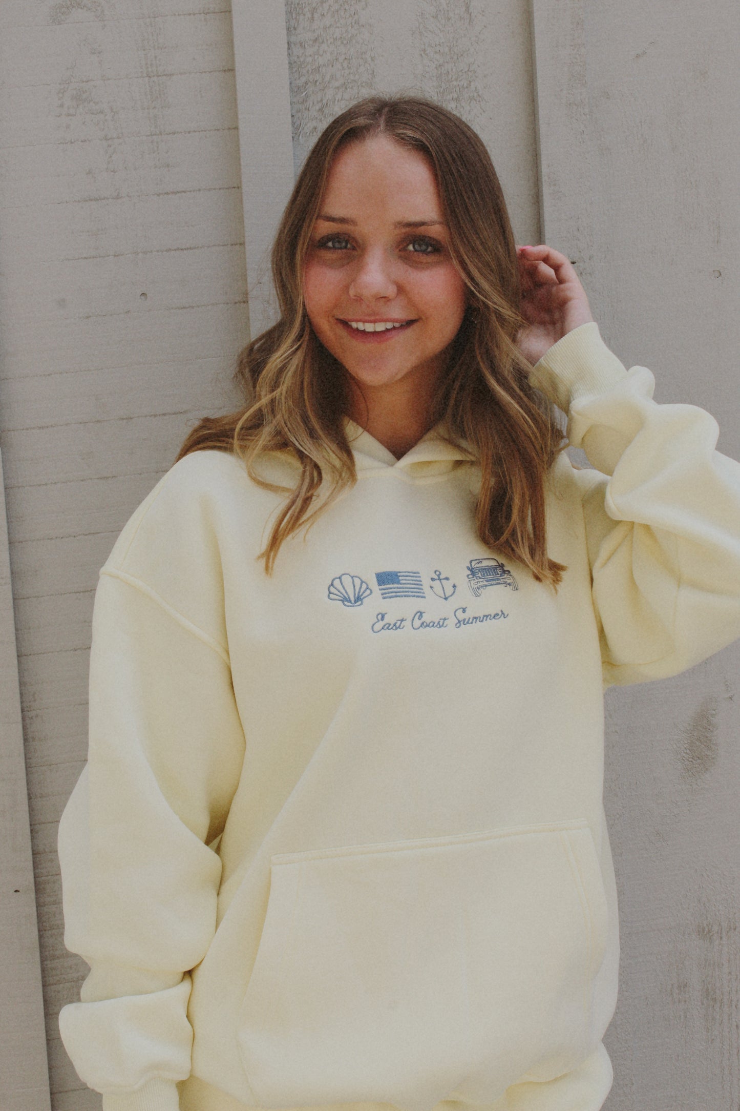 East Coast Summer Butter & Blue Hoodie