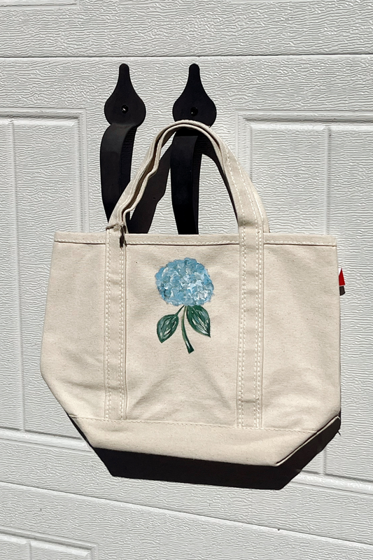 Blue Hydrangea Original Hand Painted Shore Bag