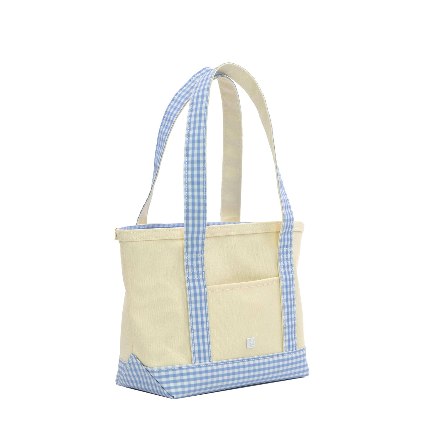 Coated Canvas Mini Tote - Blue Gingham