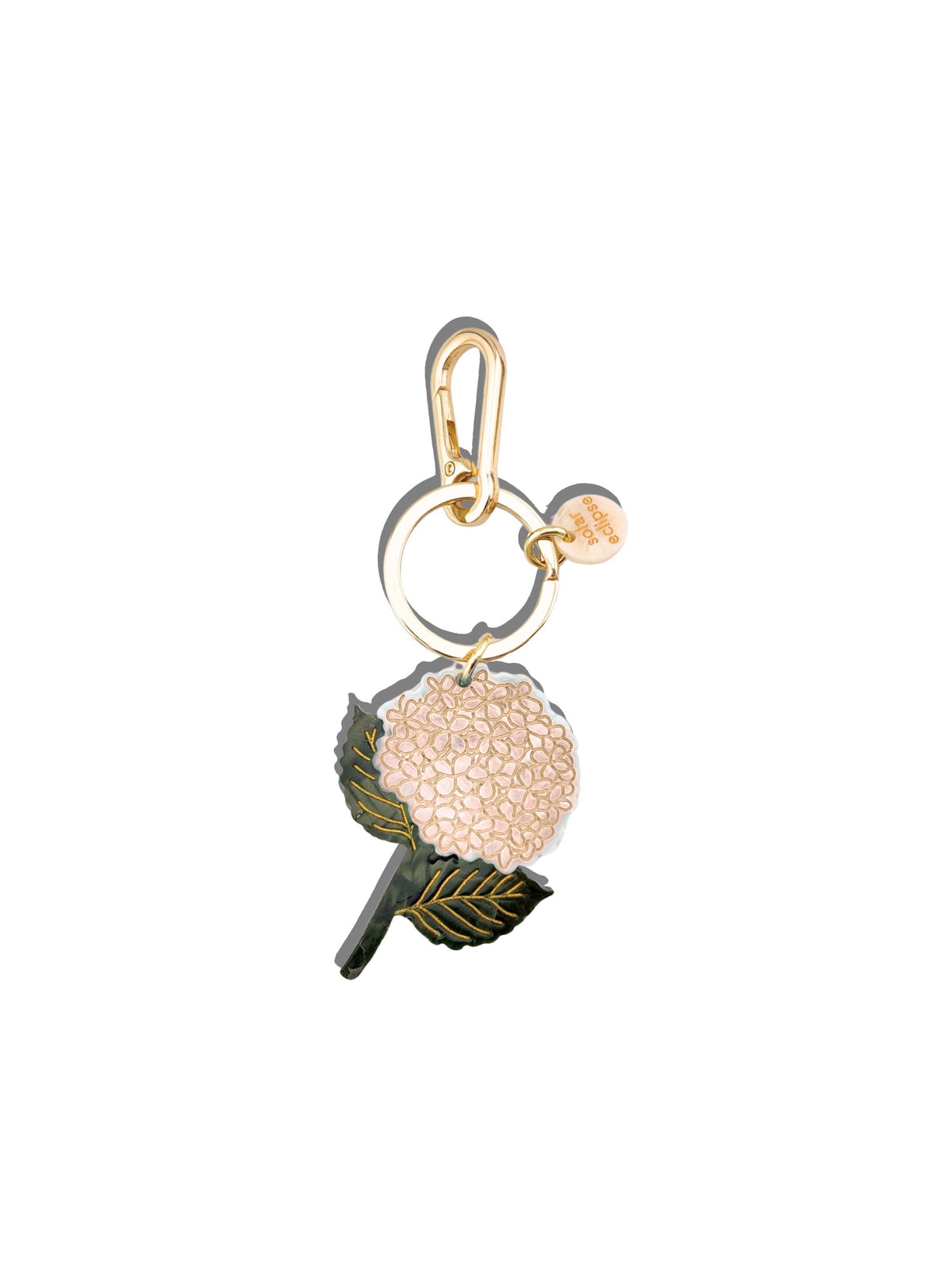 Hand-painted Hydrangea Bag Charm + Keychain