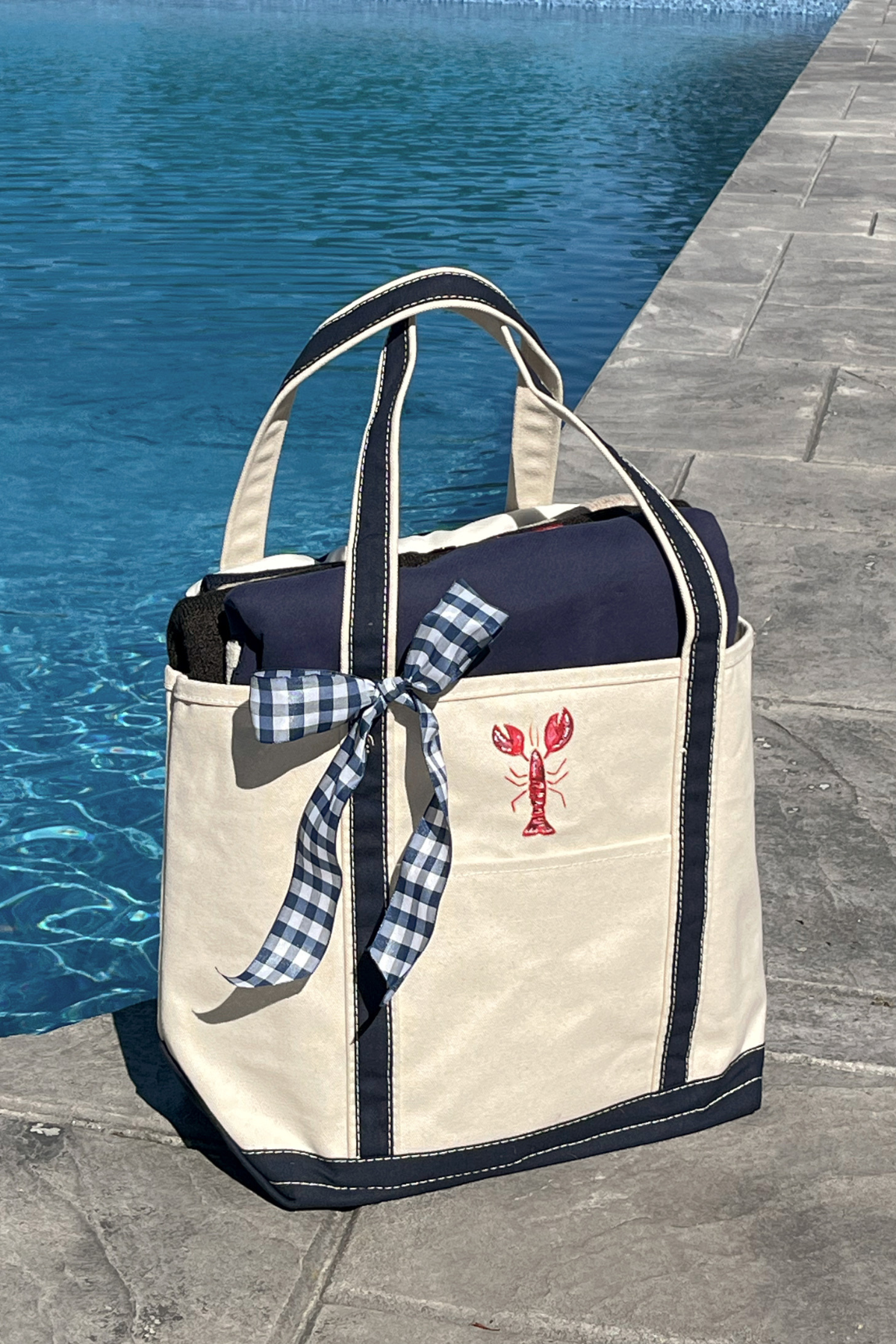 Lobster Original Hand Painted Shore Bag (Large)