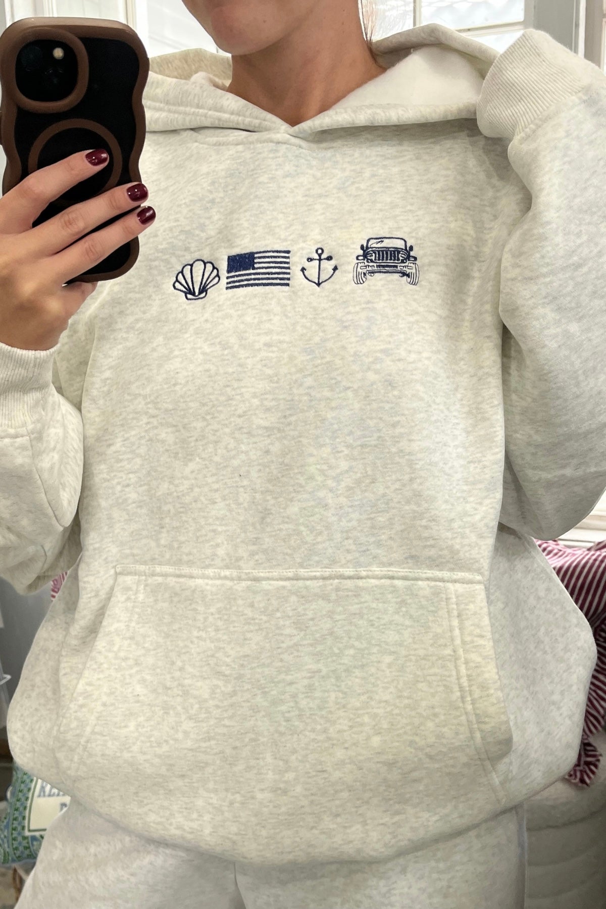 Coastal Icons Heather Gray Hoodie