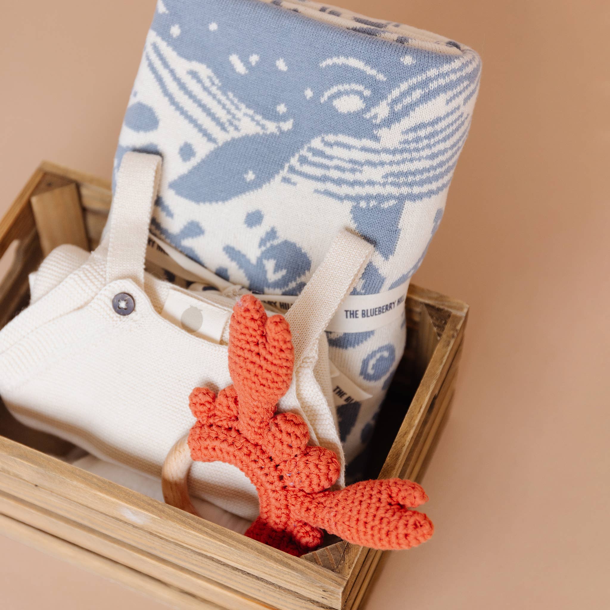 Teether Crab Crocheted Cotton