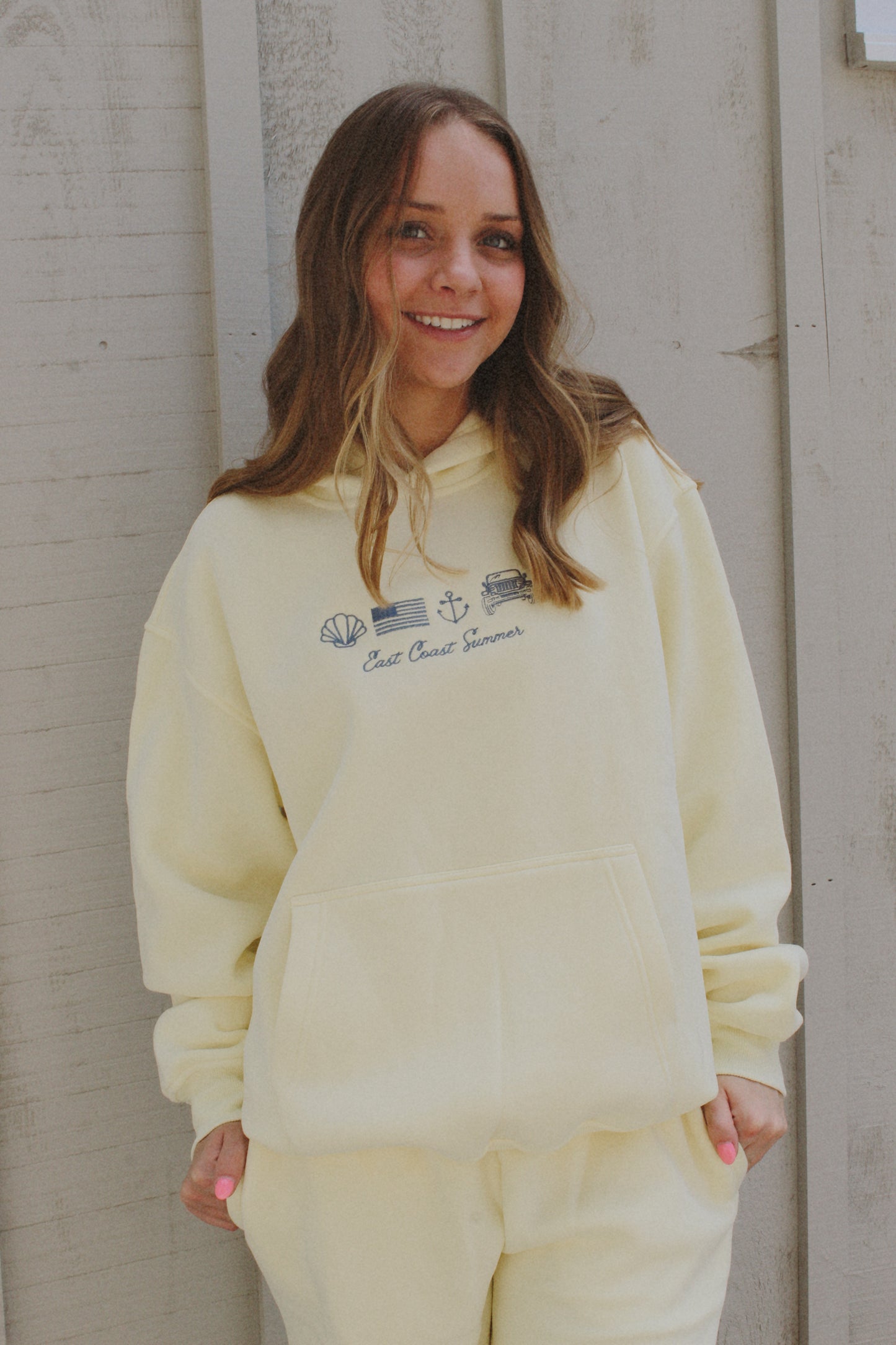 East Coast Summer Butter & Blue Hoodie