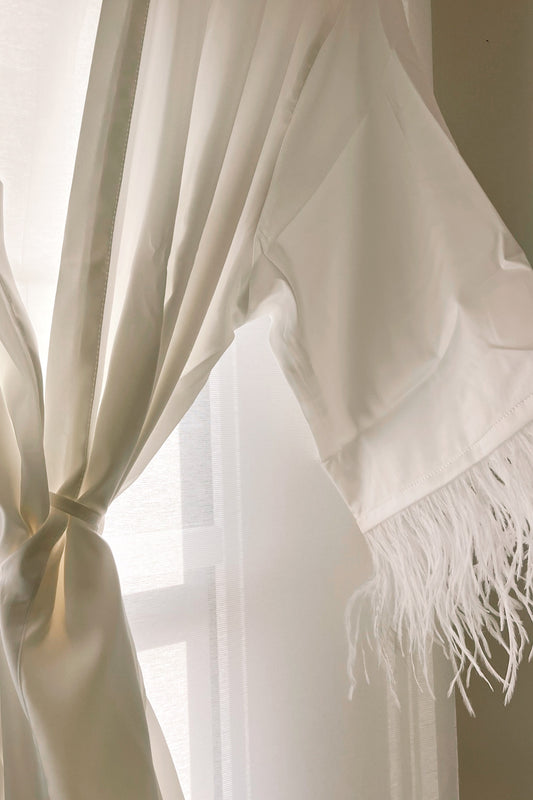 Feather Robe, Bridesmaid Robe, Bridal Robe, Bridal Gifts