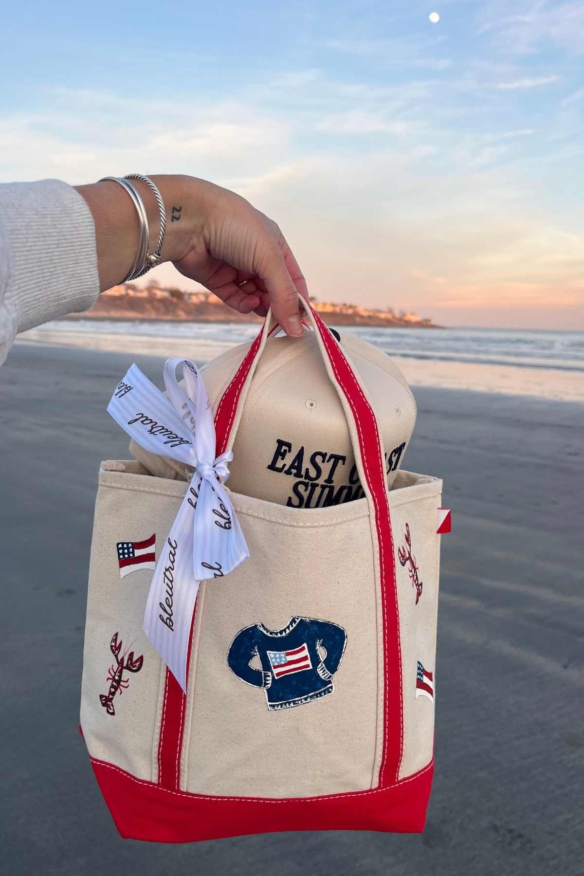 American Summer Hand Painted Tote