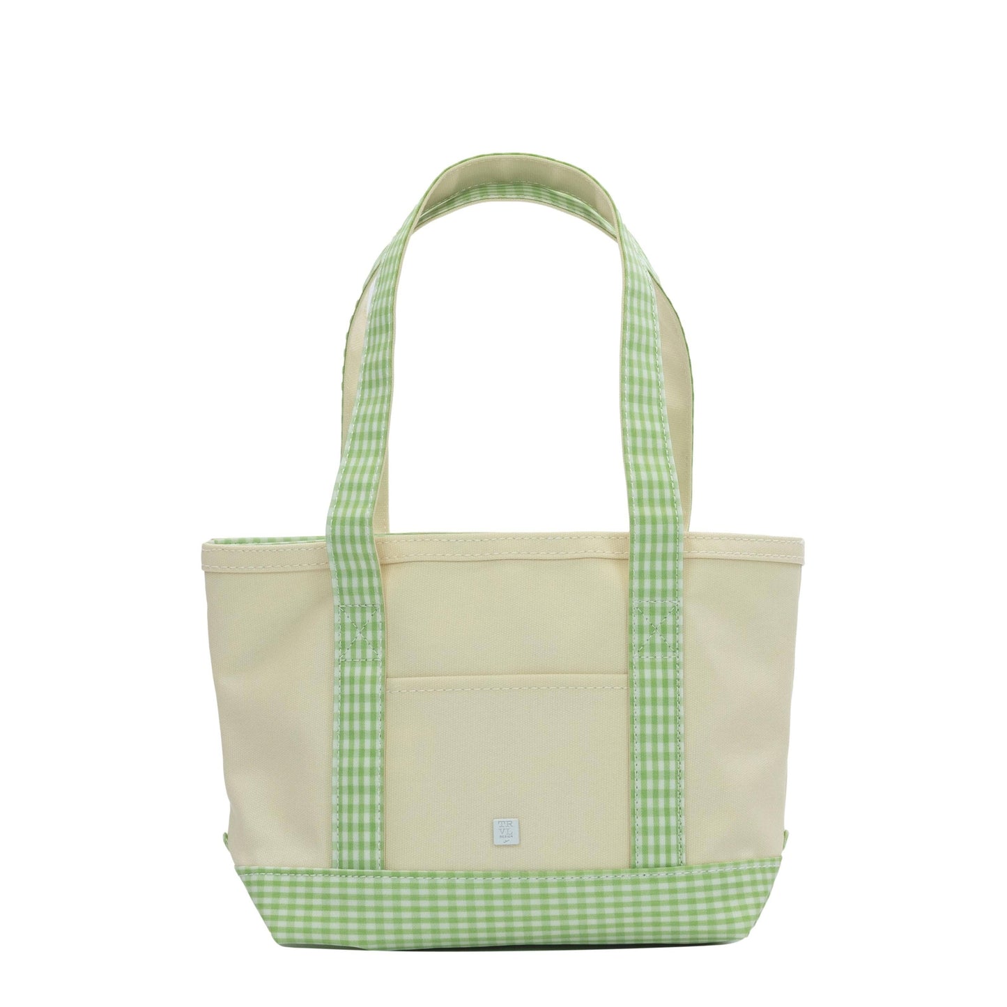Coated Canvas Mini Tote - Green Gingham