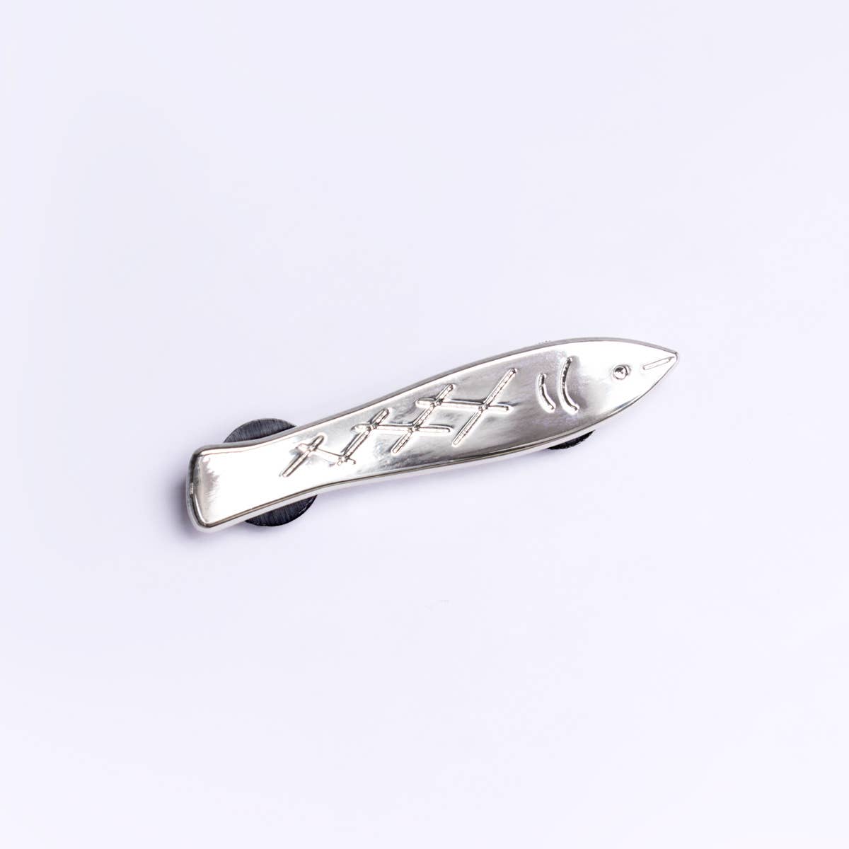 Sardine Fish Silver Metal Pin