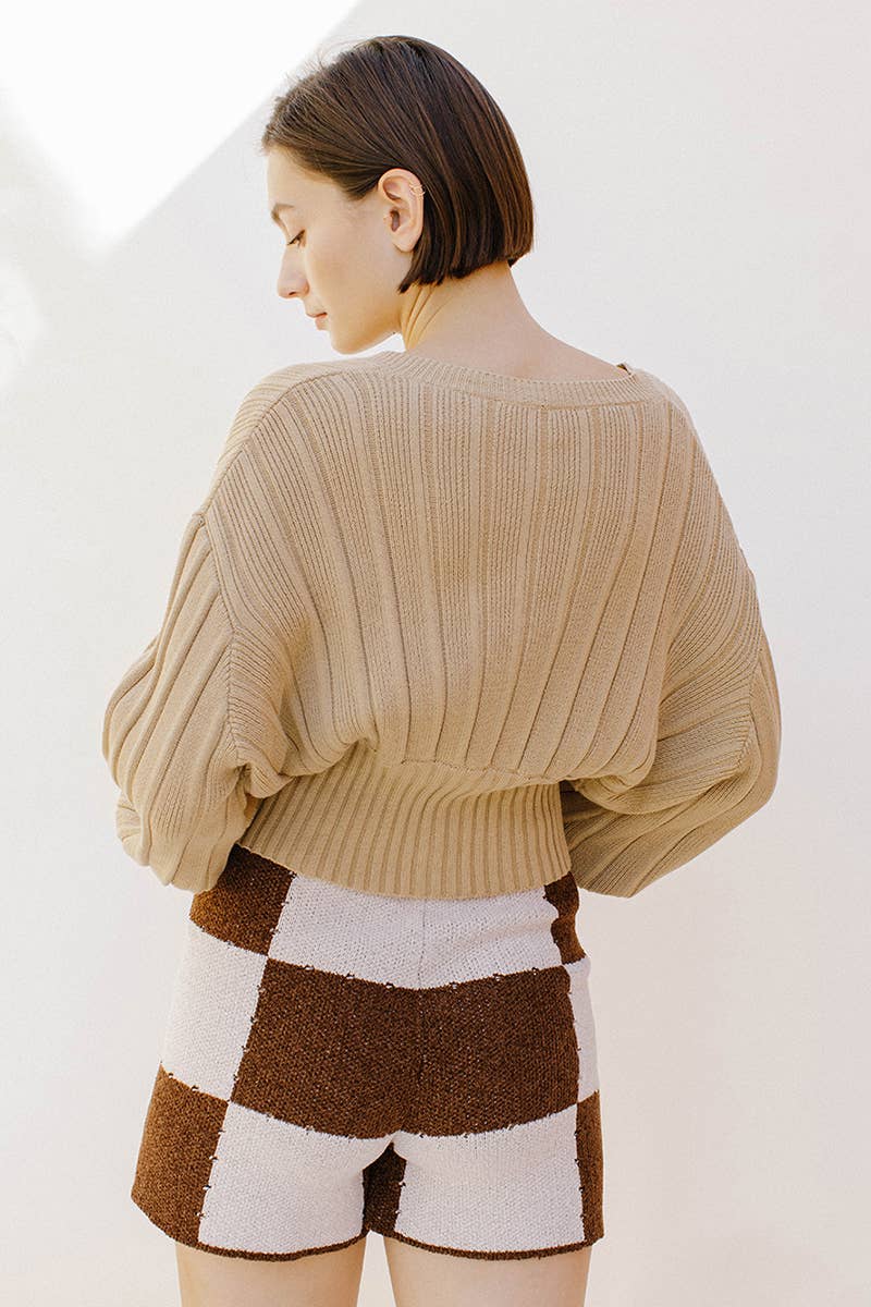Ribbed Knit Cardigan