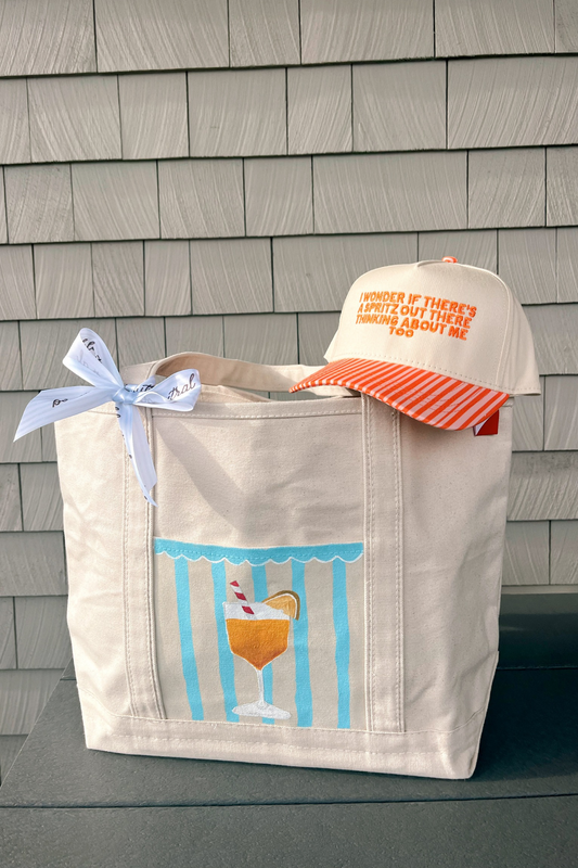 Spritz Season Large Hand Painted Tote