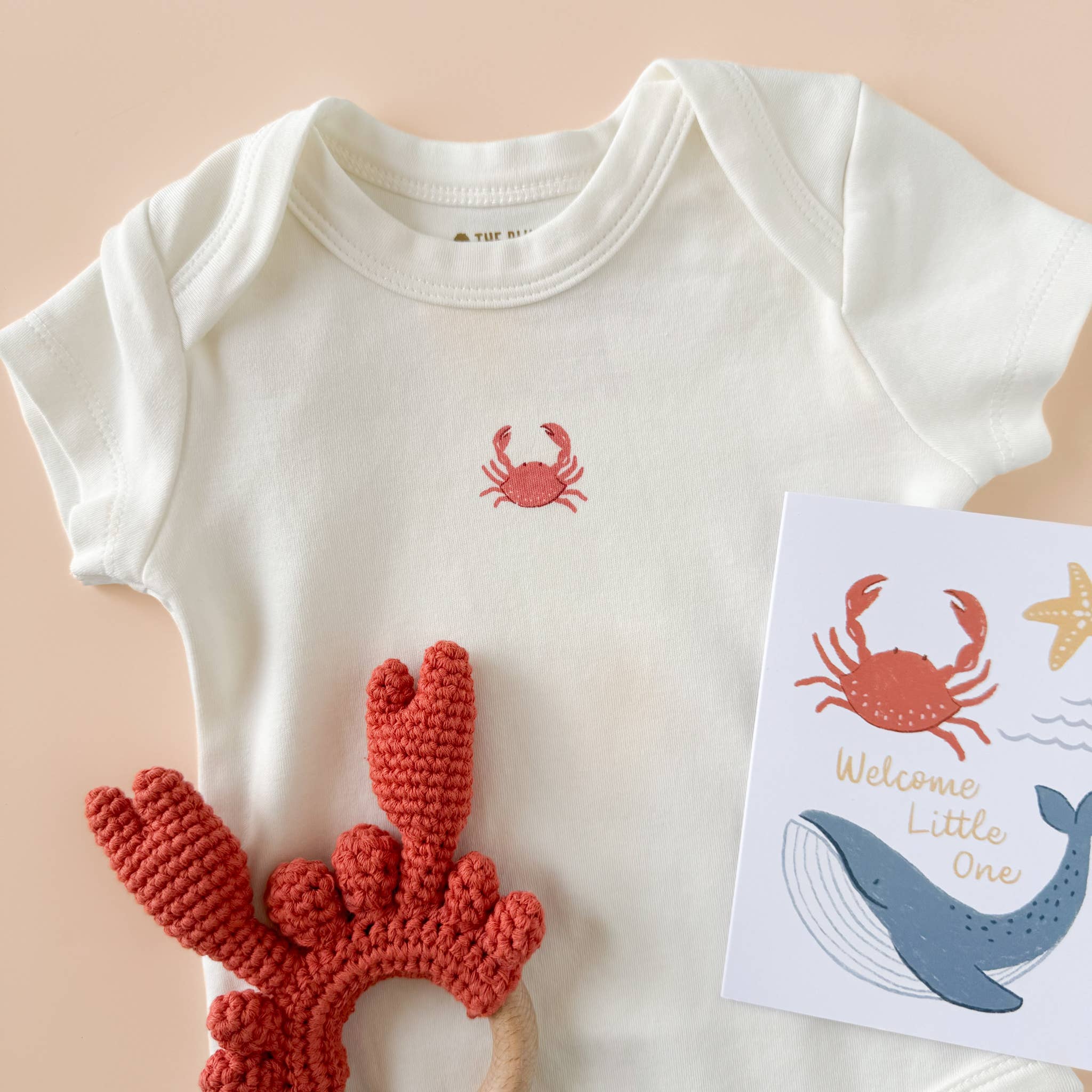 Teether Crab Crocheted Cotton