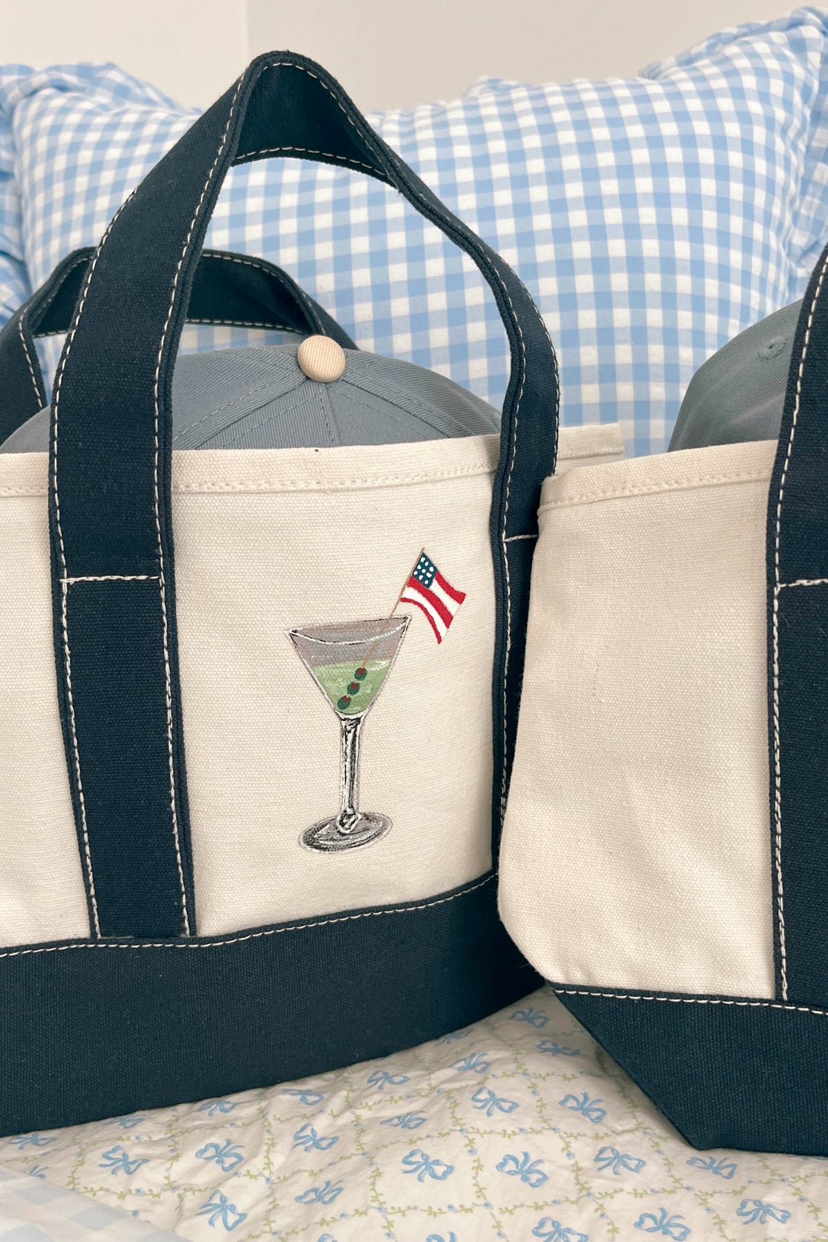 Hand Painted Martini Mini Totes