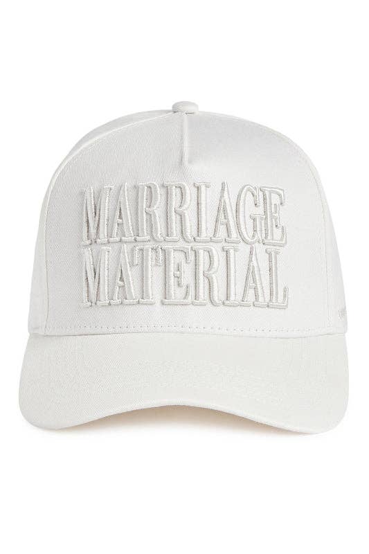Marriage Material White Monochrome Trucker Hat