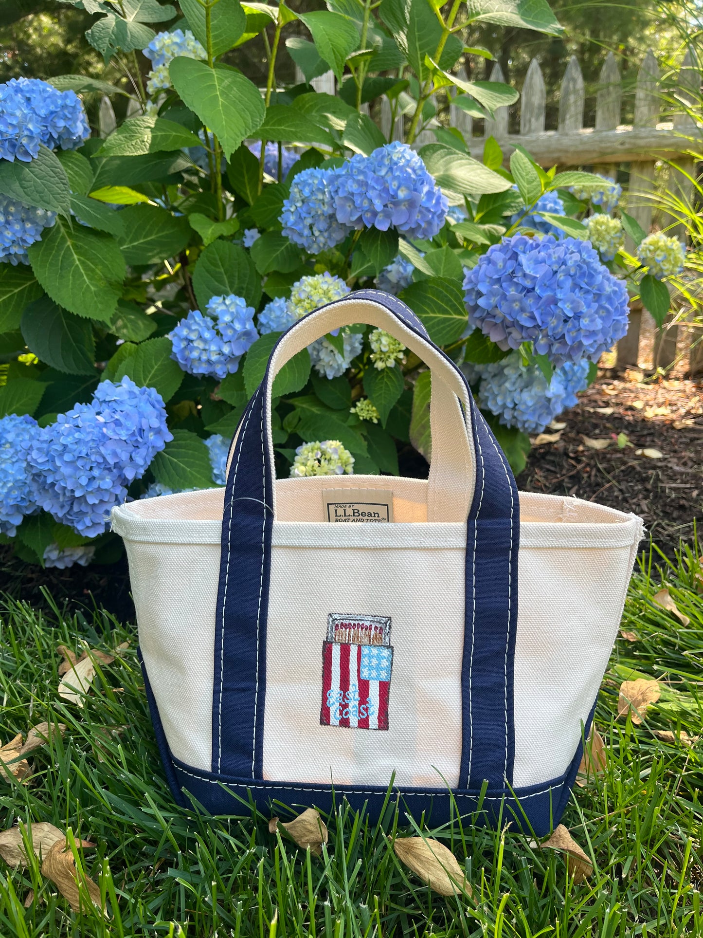 East Coast Matchbox Hand Painted LL Bean Tote