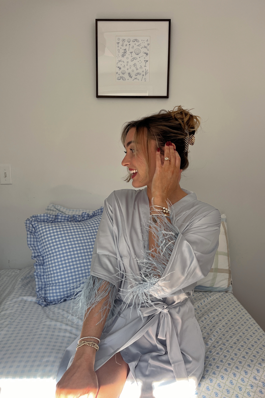 Ice Blue Feather Robe