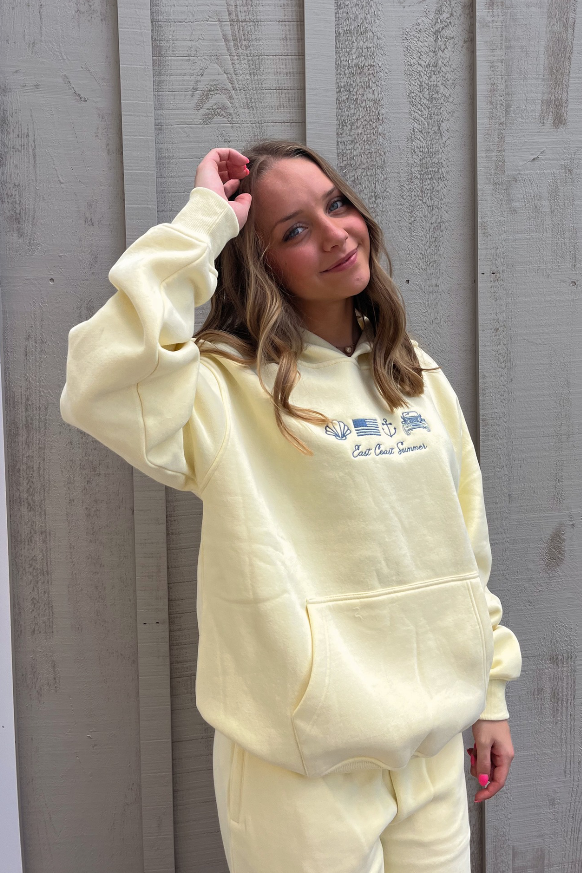 East Coast Summer Butter & Blue Hoodie