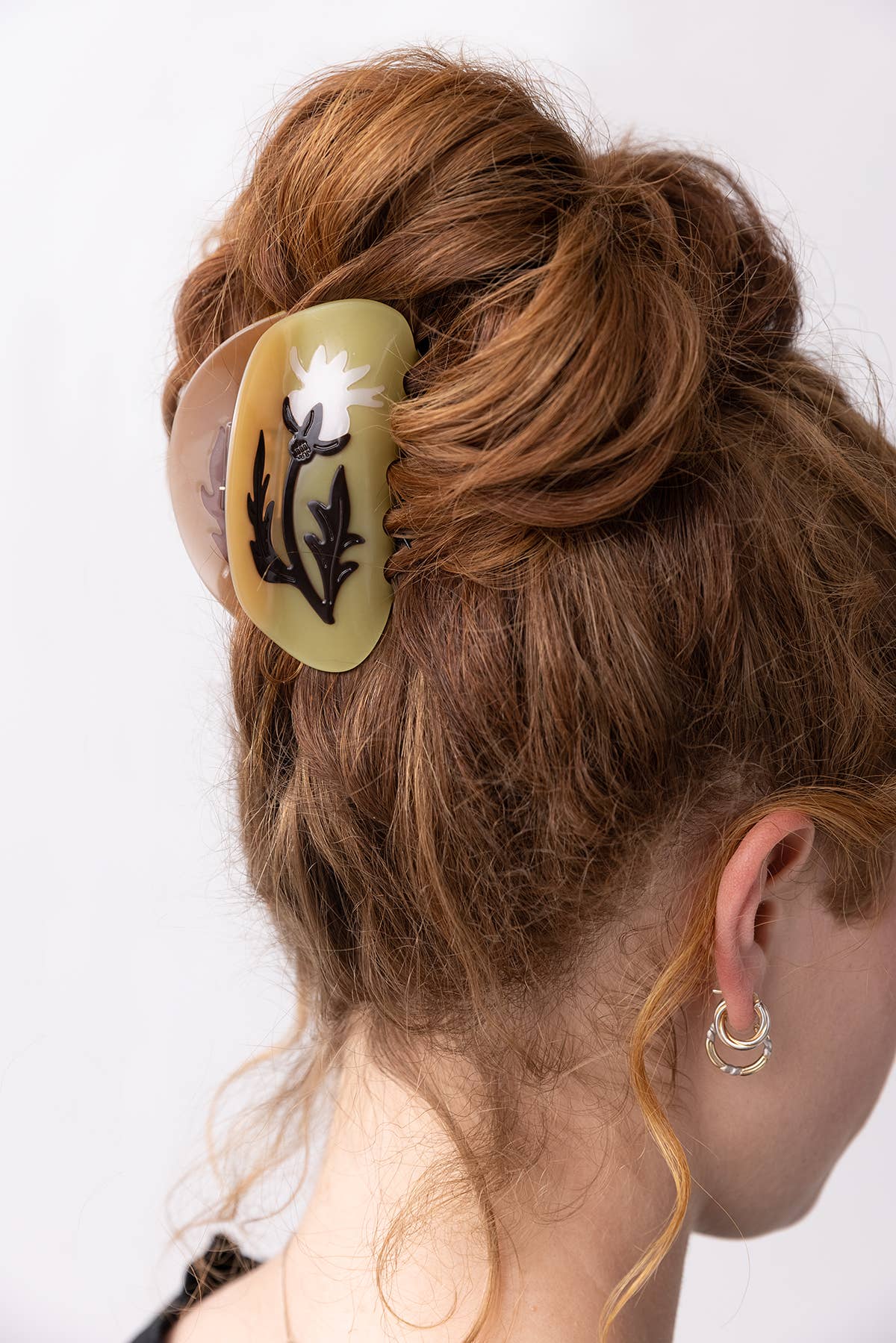 Fall Rosehip Flower Claw Clip