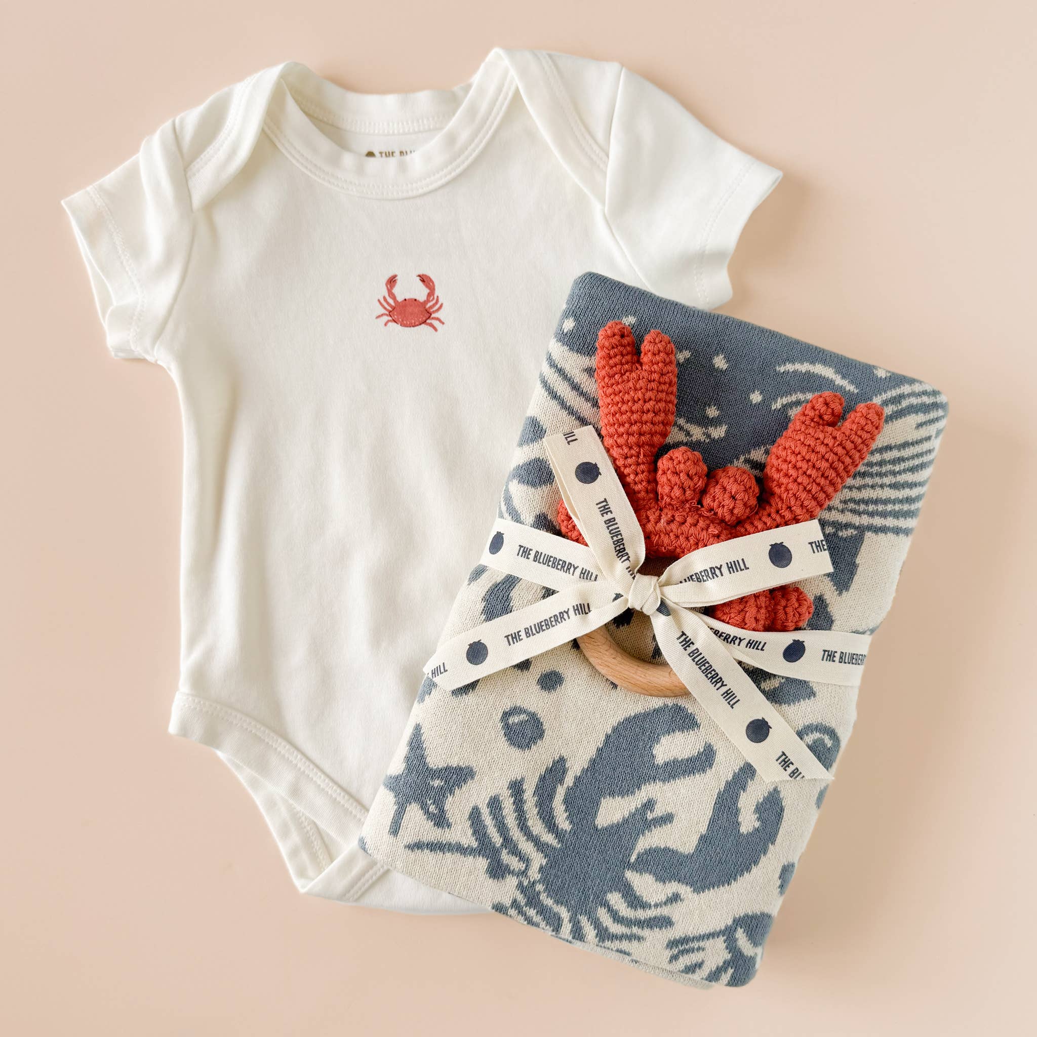 Teether Crab Crocheted Cotton